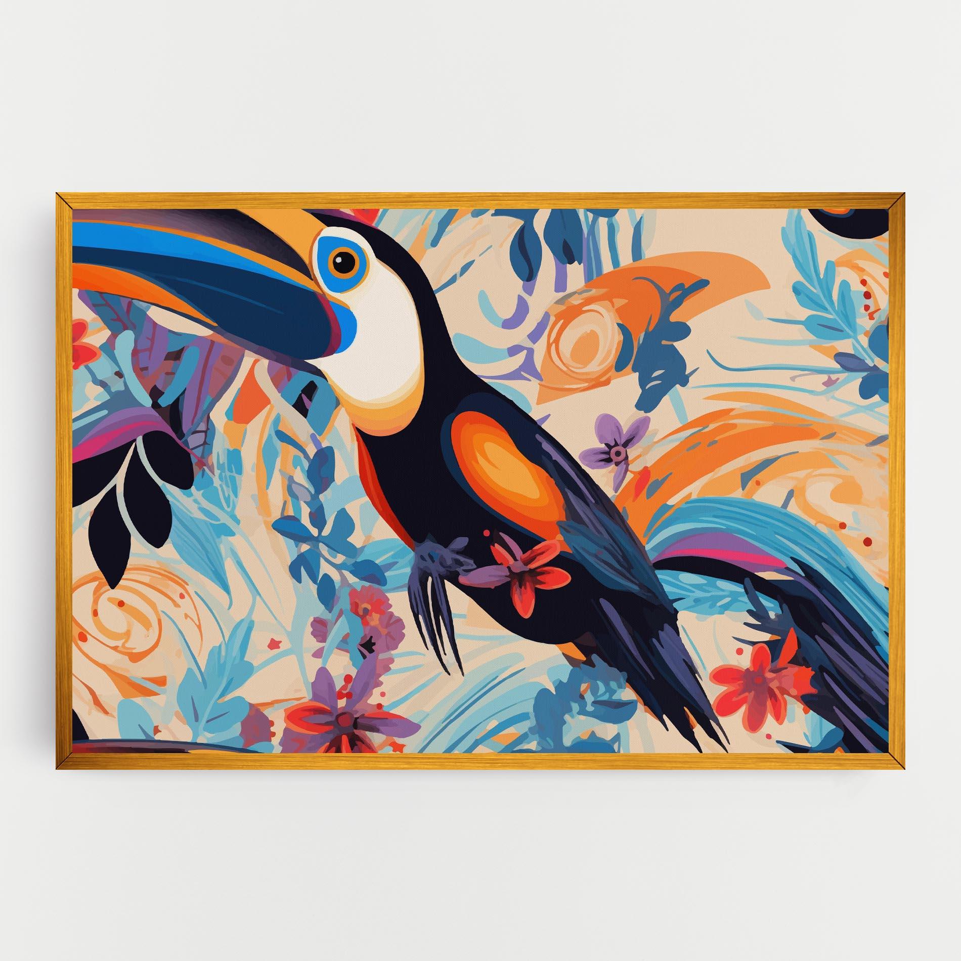 Leinwandbild Colorful Toucan mockup 0