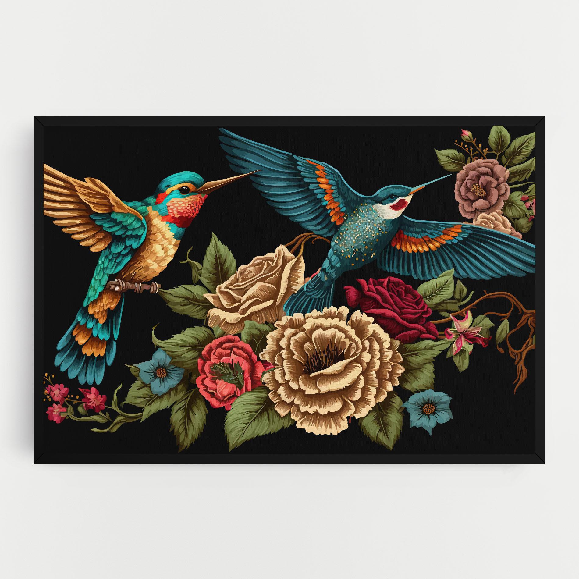 Leinwandbild Blue Birds mockup 0