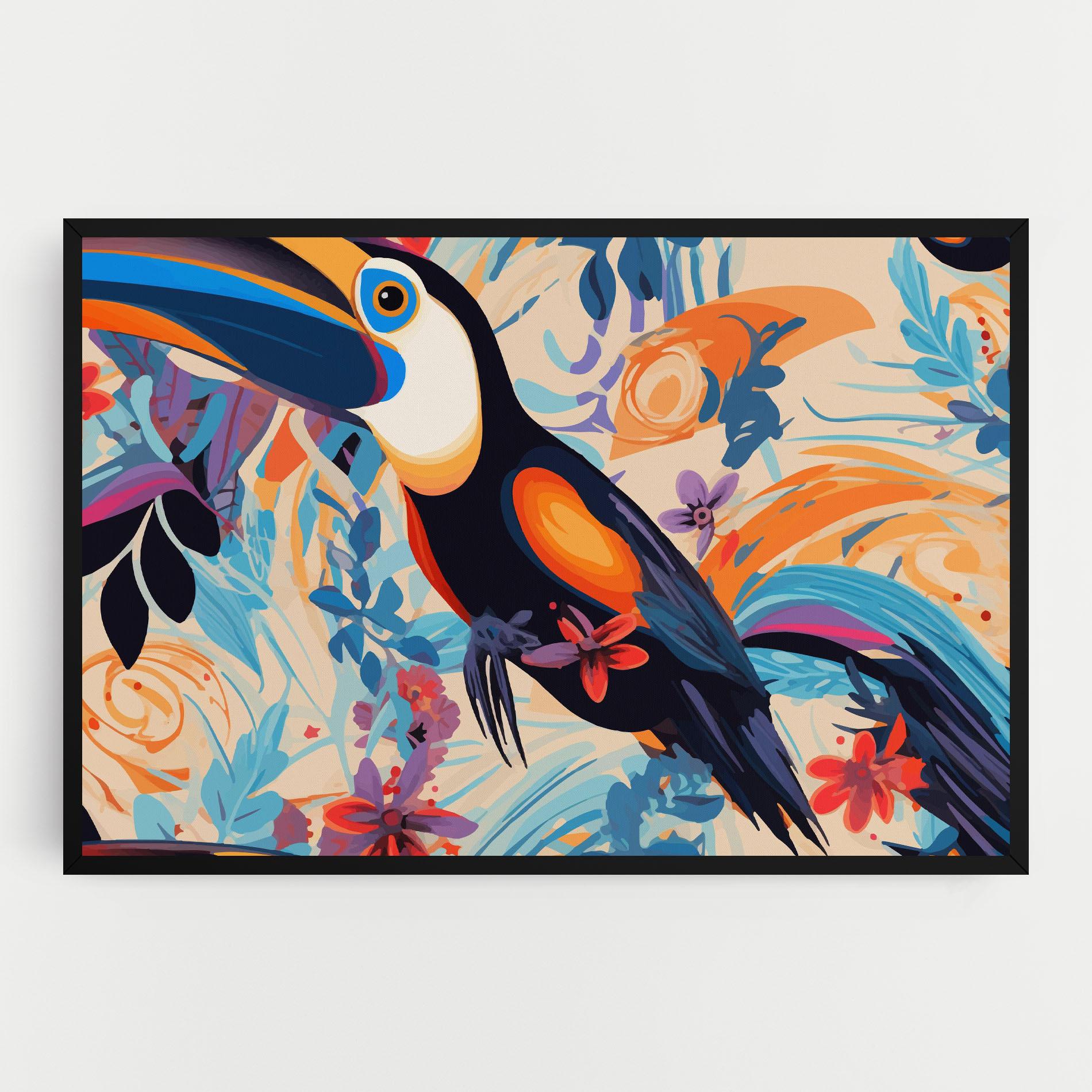Leinwandbild Colorful Toucan mockup 0