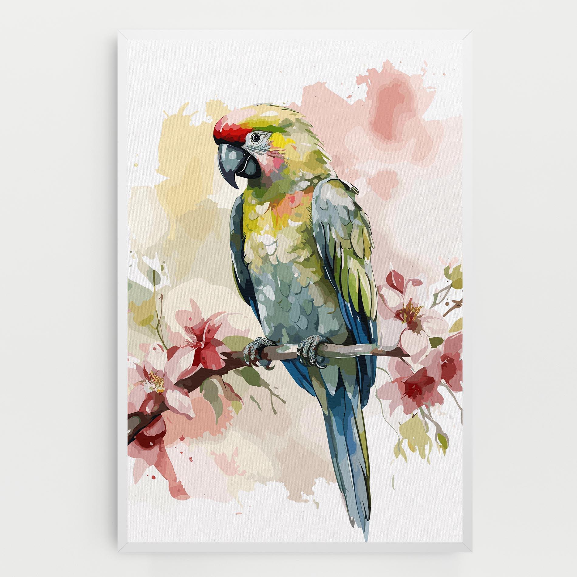 Leinwandbild Beautiful Parrot mockup 0