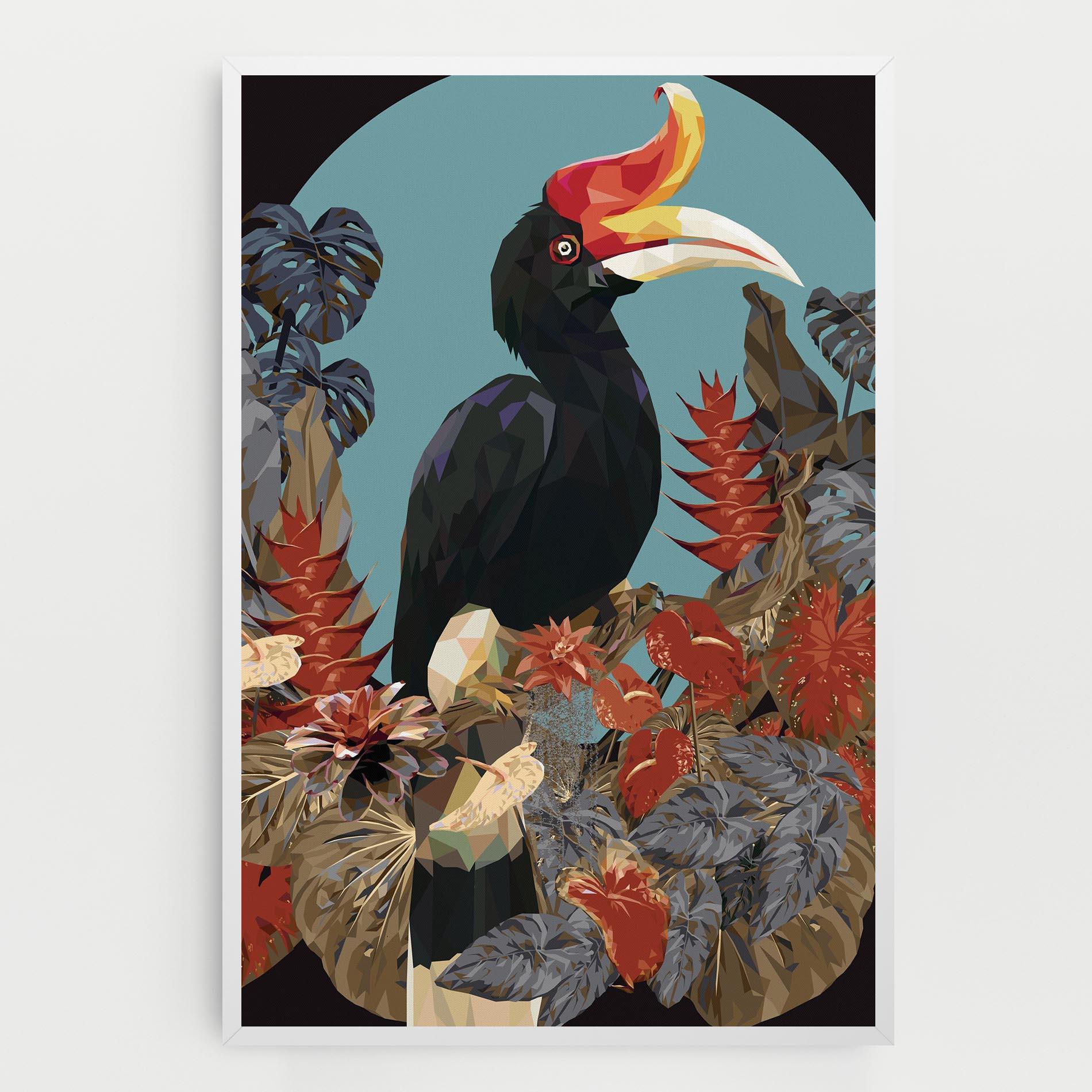 Leinwandbild Black Interesting Bird mockup 0