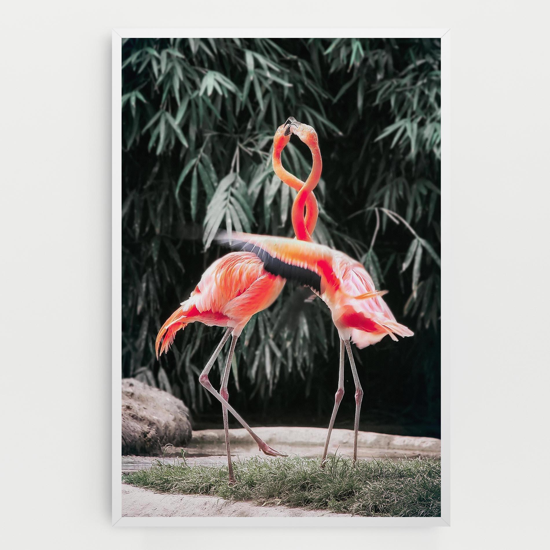 Leinwandbild Flamingo Love mockup 0