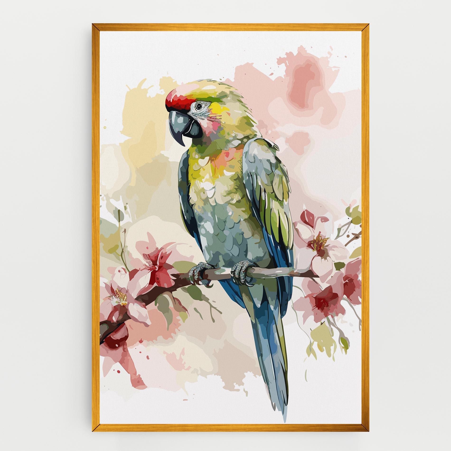 Leinwandbild Beautiful Parrot mockup 0