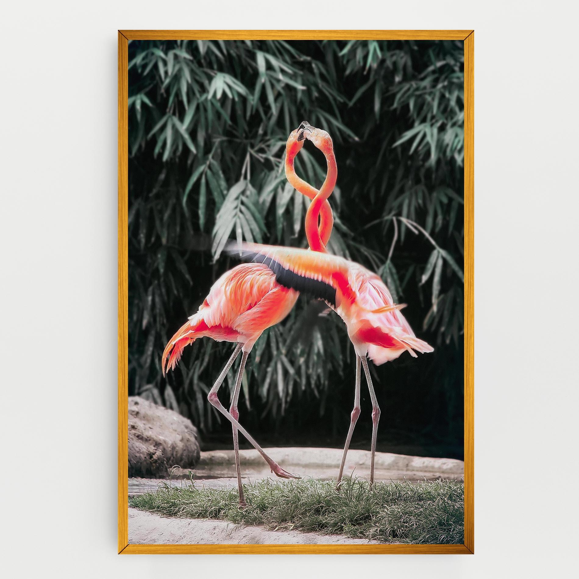 Leinwandbild Flamingo Love mockup 0