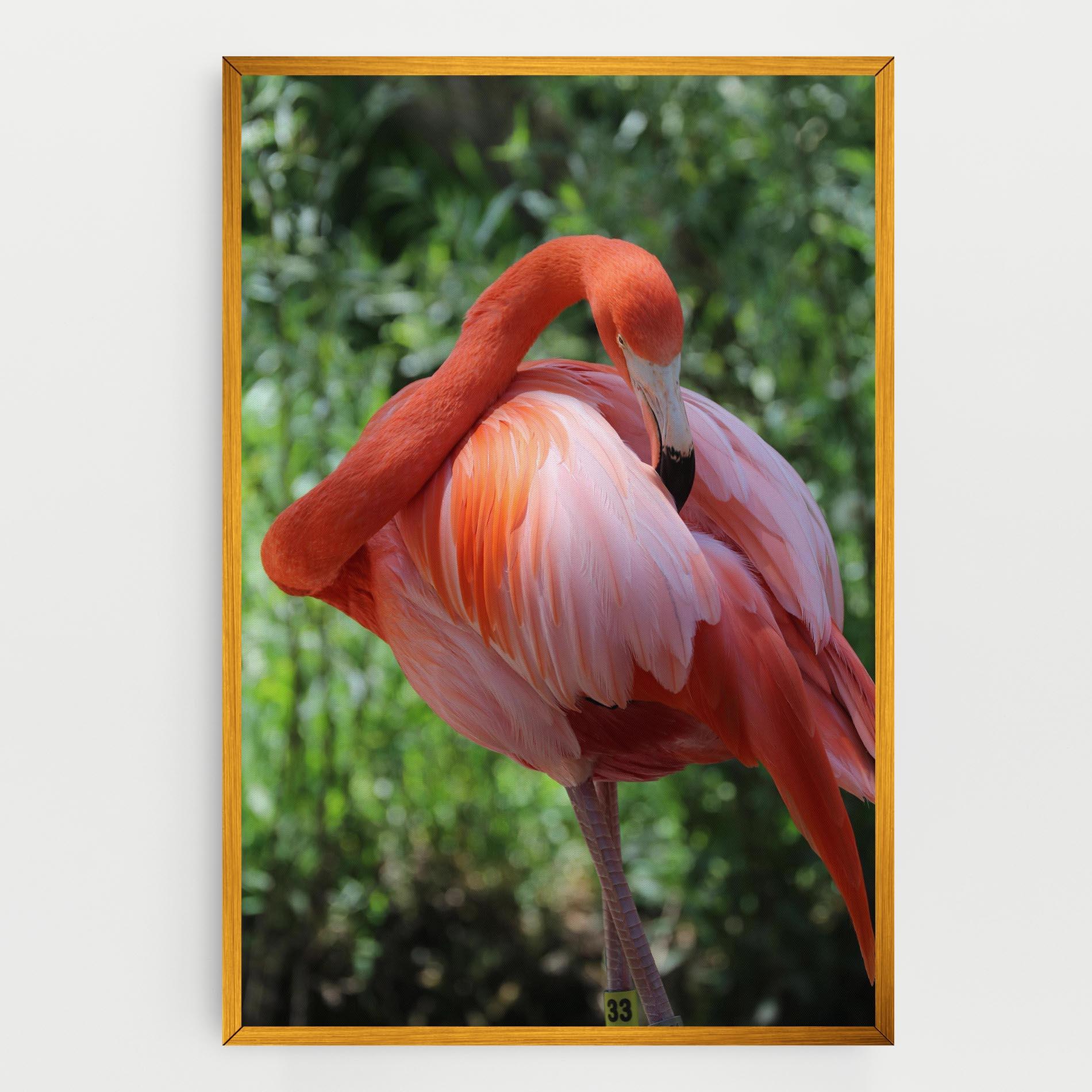 Leinwandbild Red Flamingo mockup 0