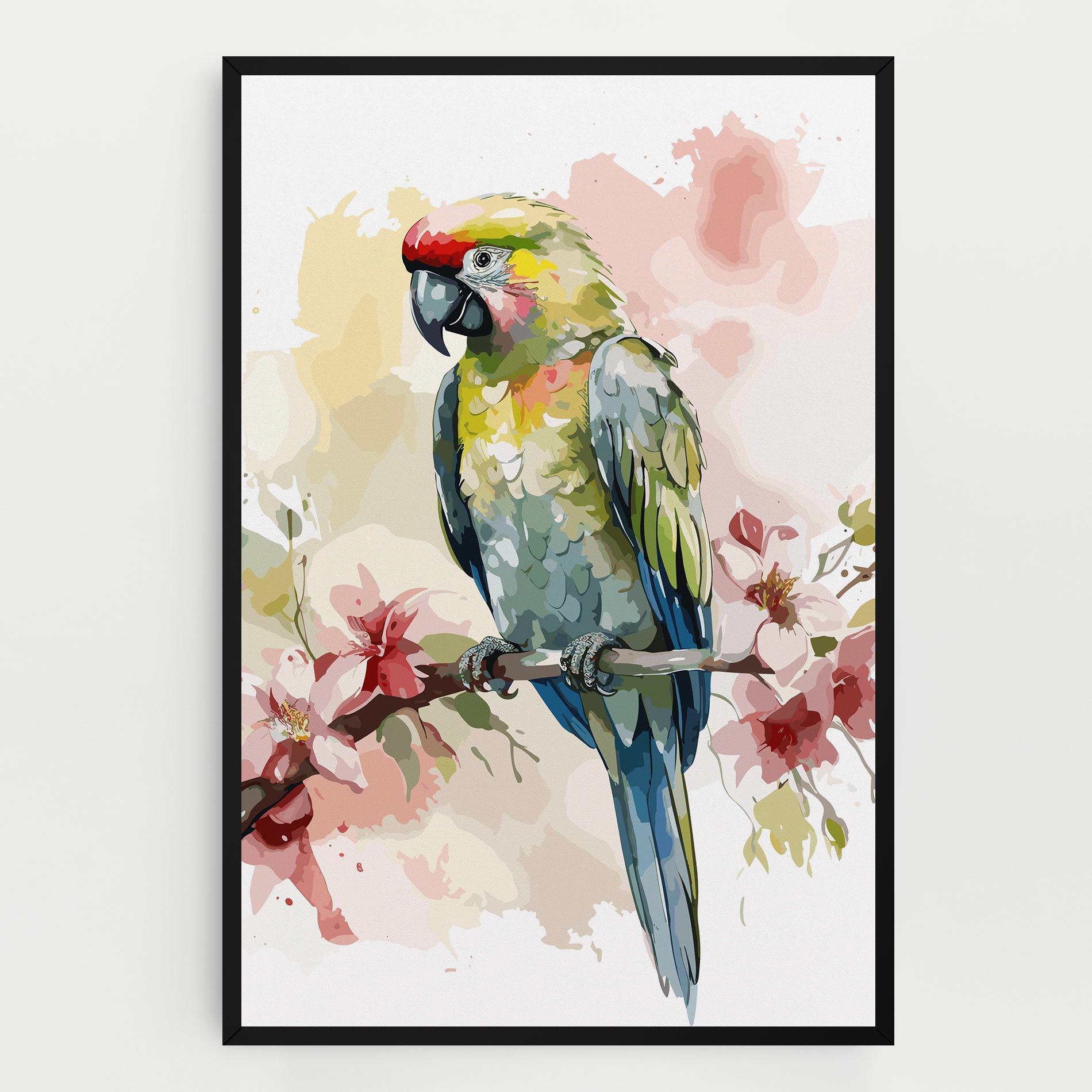 Leinwandbild Beautiful Parrot mockup 0
