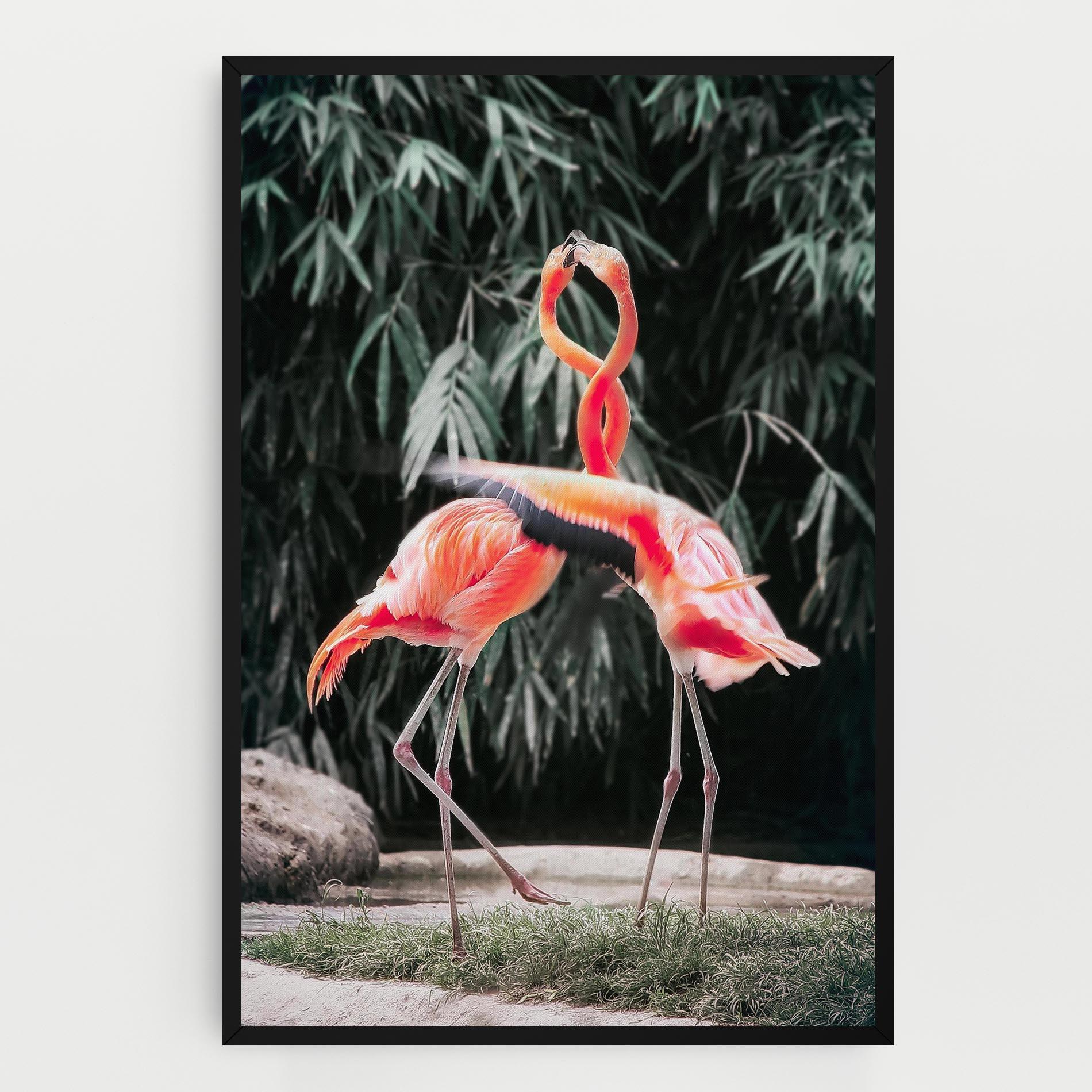 Leinwandbild Flamingo Love mockup 0
