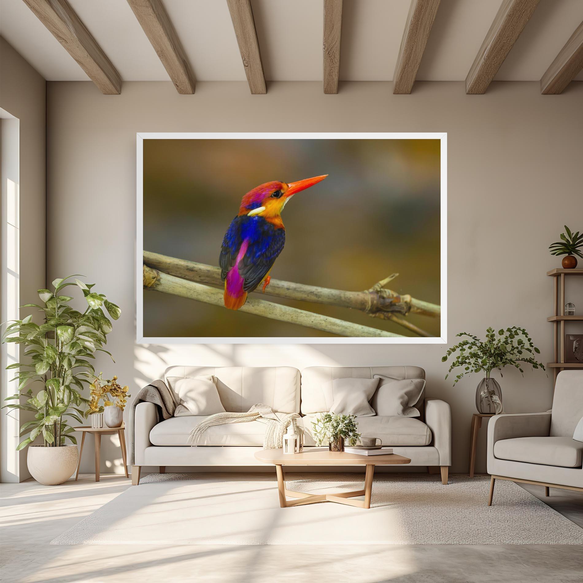 Leinwandbild Colorful Bird mockup 6