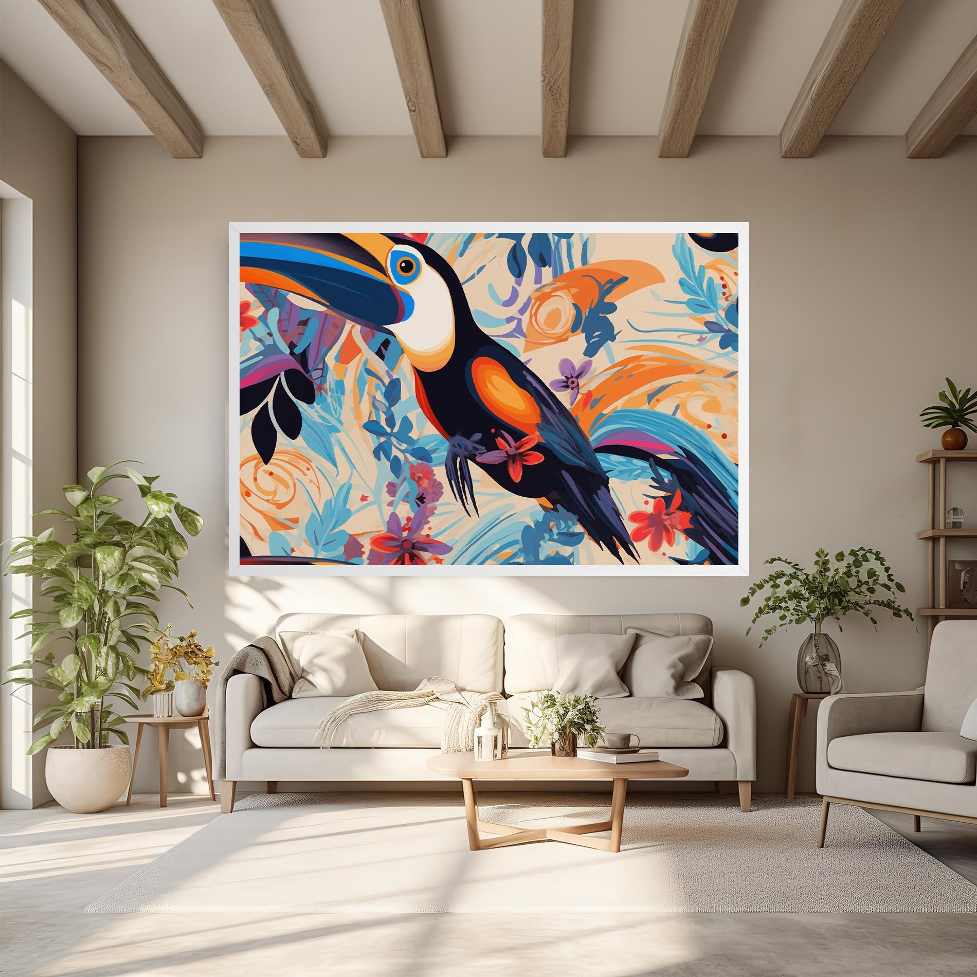 Leinwandbild Colorful Toucan mockup 6
