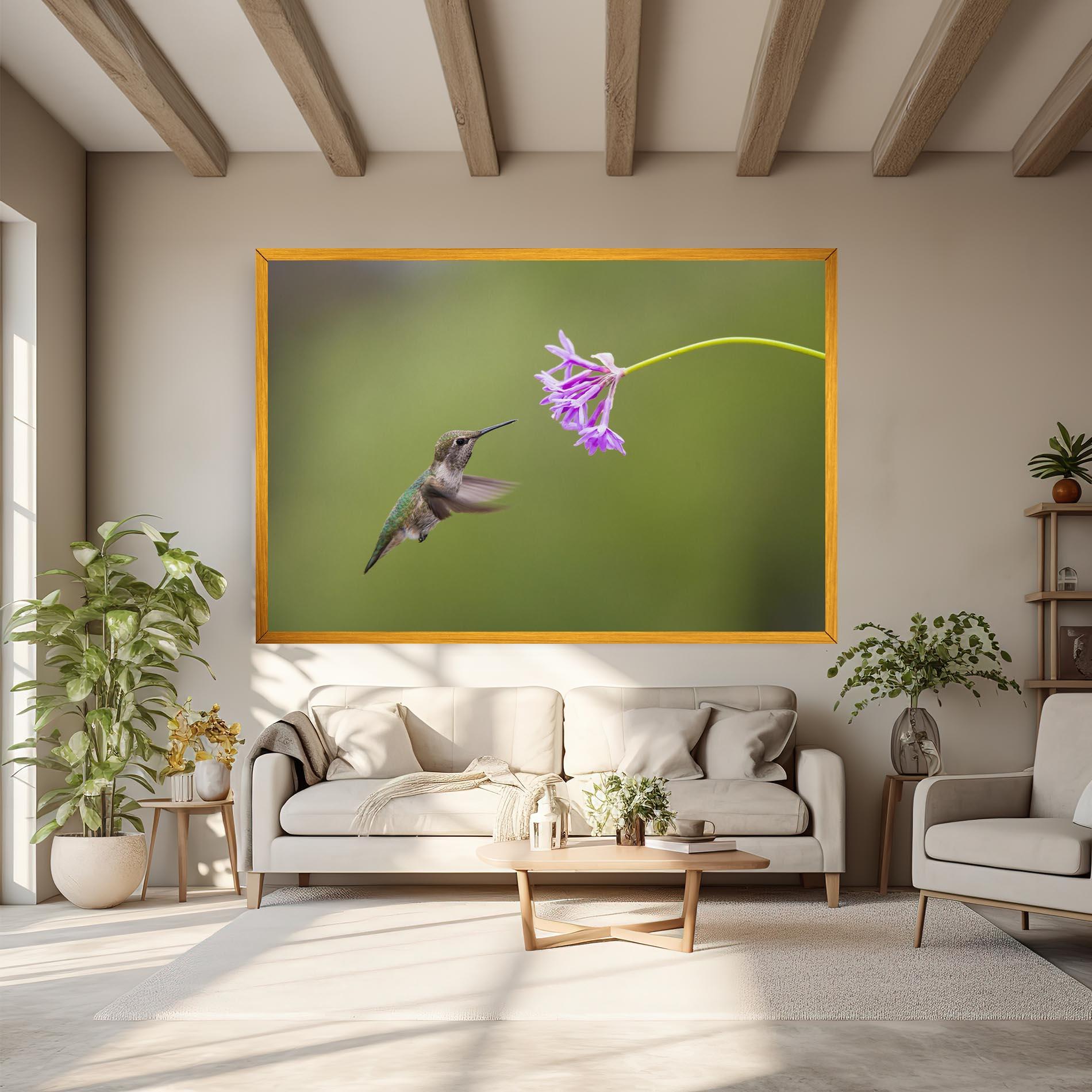 Leinwandbild Cute Hummingbird mockup 6