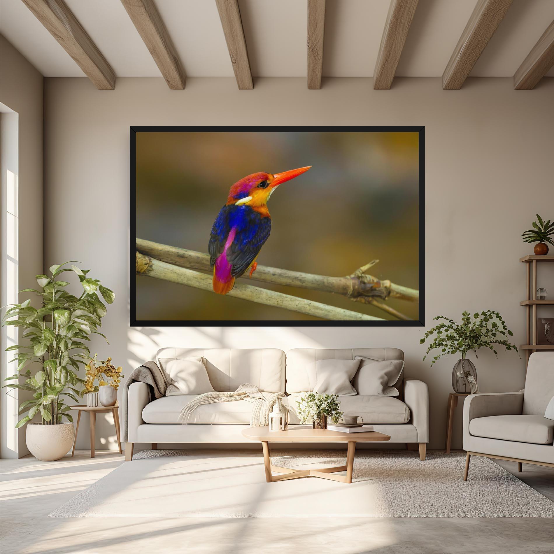 Leinwandbild Colorful Bird mockup 6