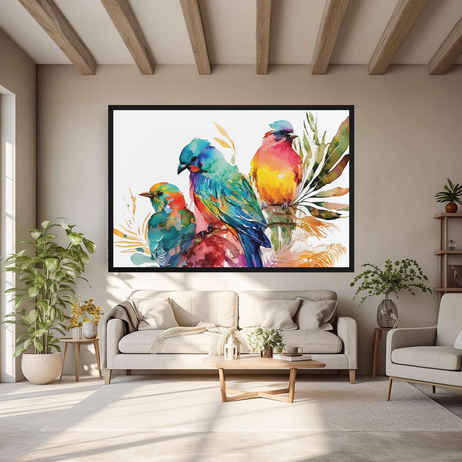 Colorful Birds mockup 6