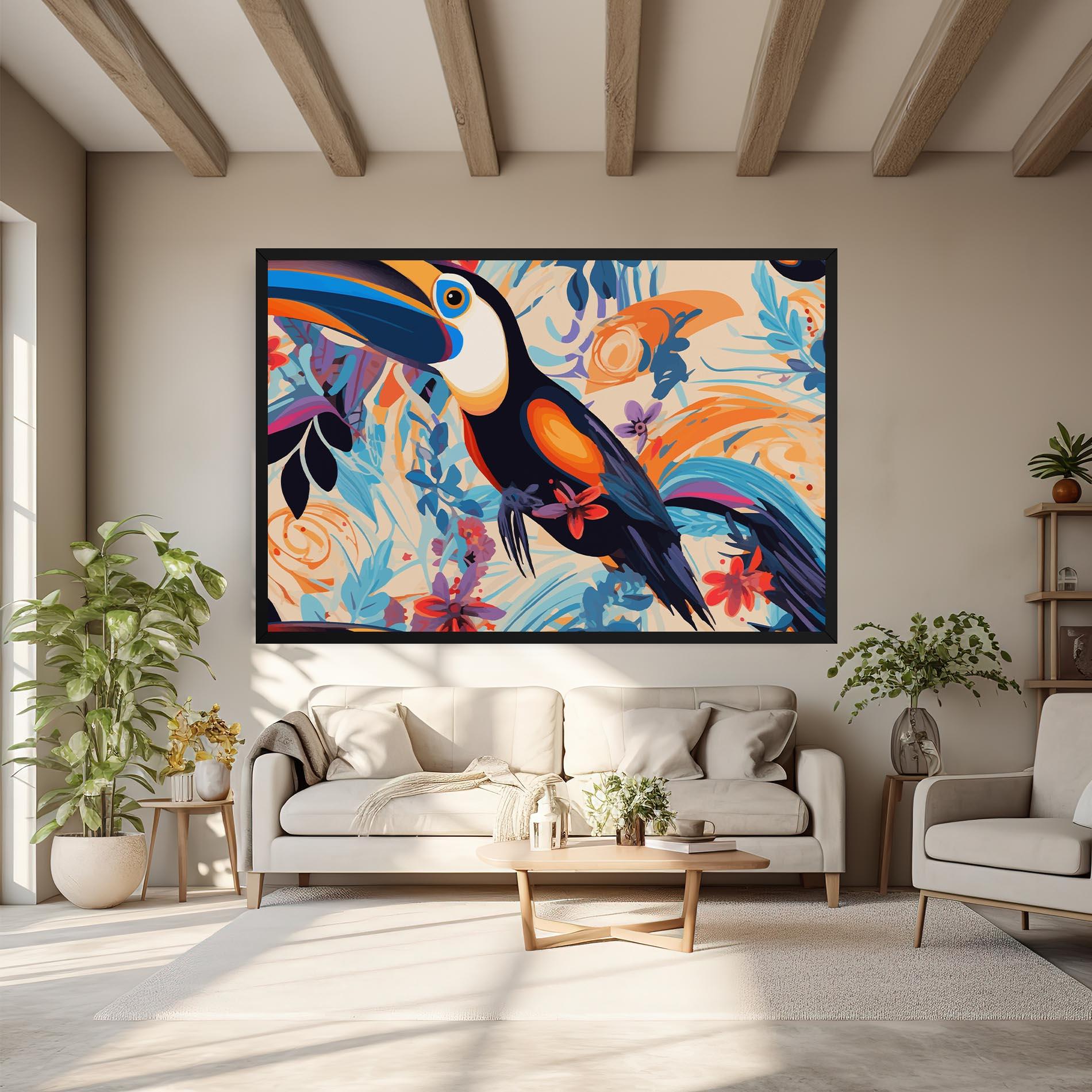 Leinwandbild Colorful Toucan mockup 6