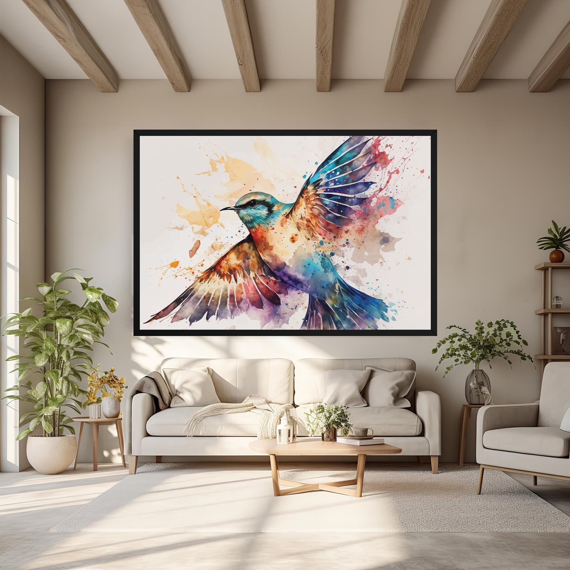 Leinwandbild Painted Wings Bird mockup 6