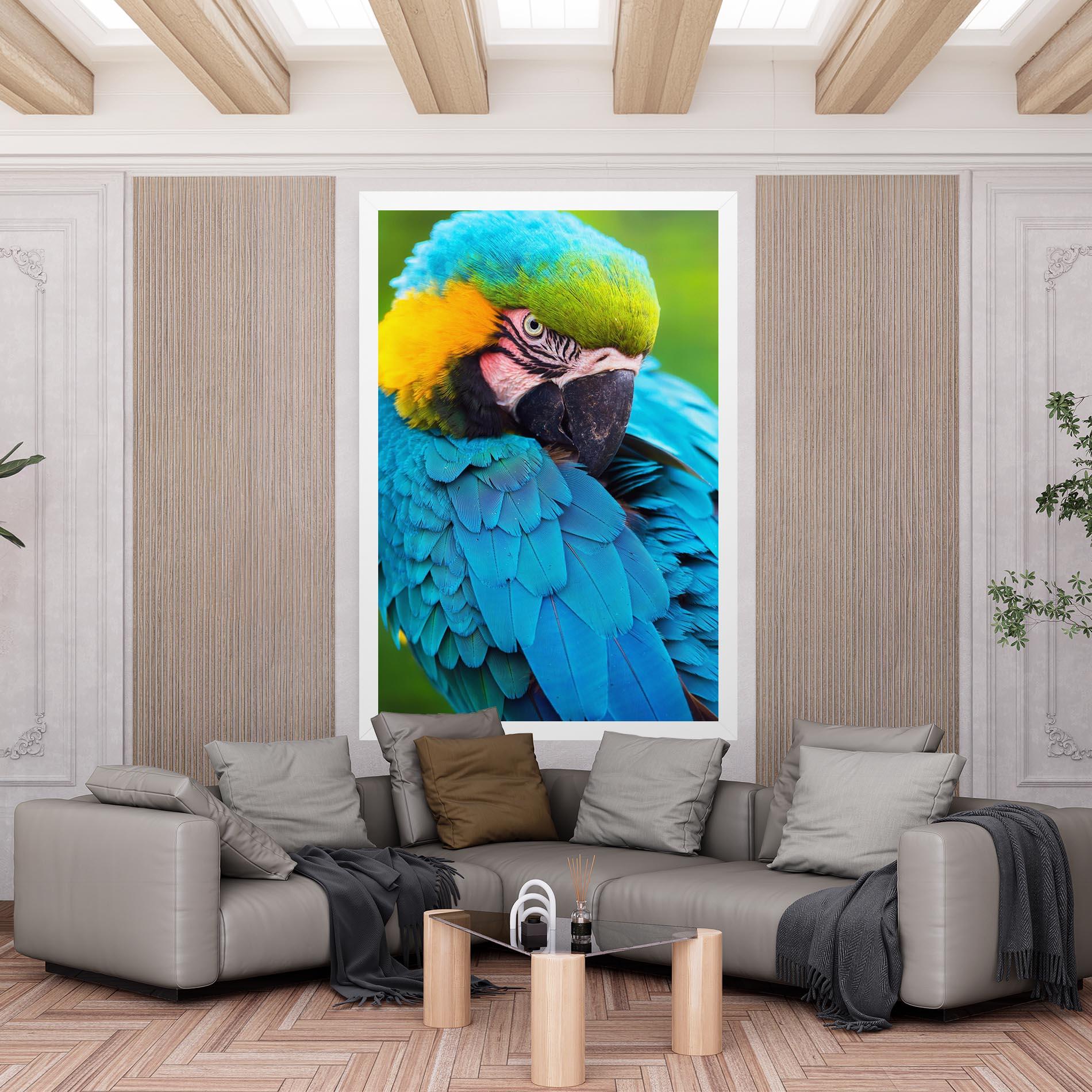 Leinwandbild Blue Parrot mockup 6