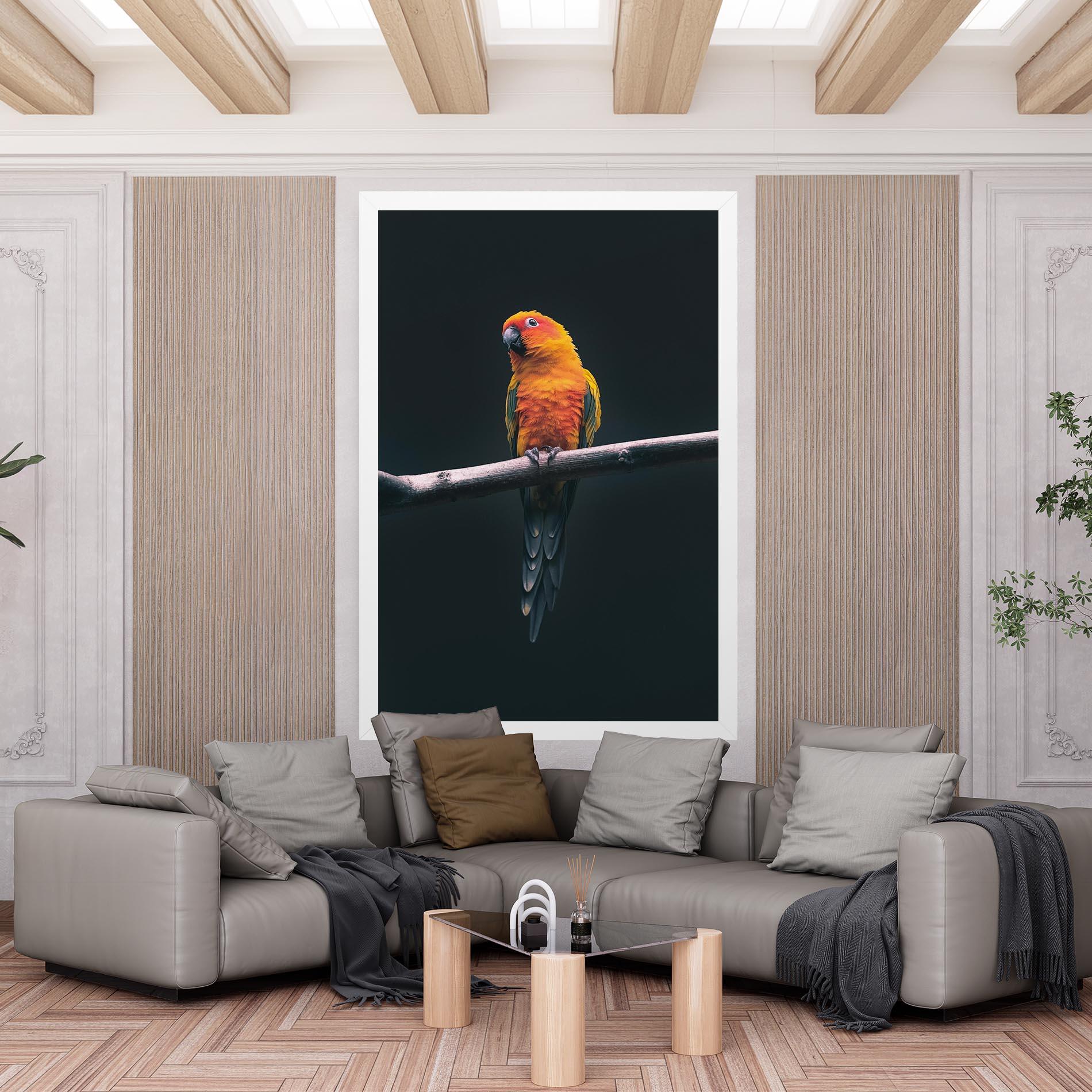 Leinwandbild Fire Parrot mockup 6