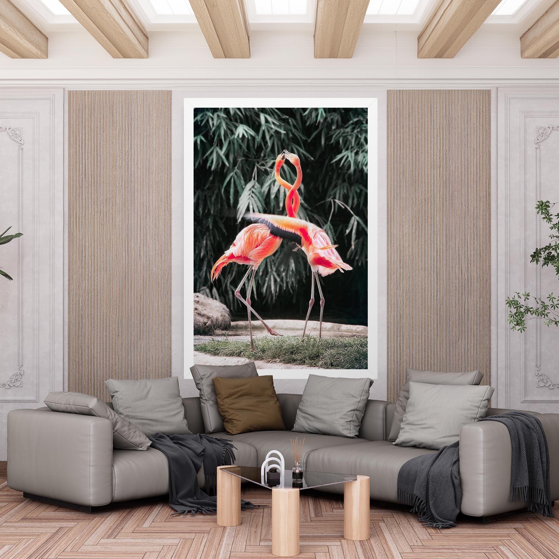 Leinwandbild Flamingo Love mockup 6