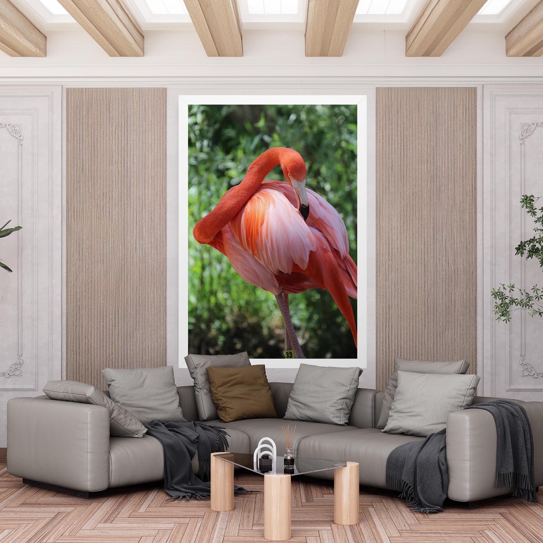 Leinwandbild Red Flamingo mockup 6