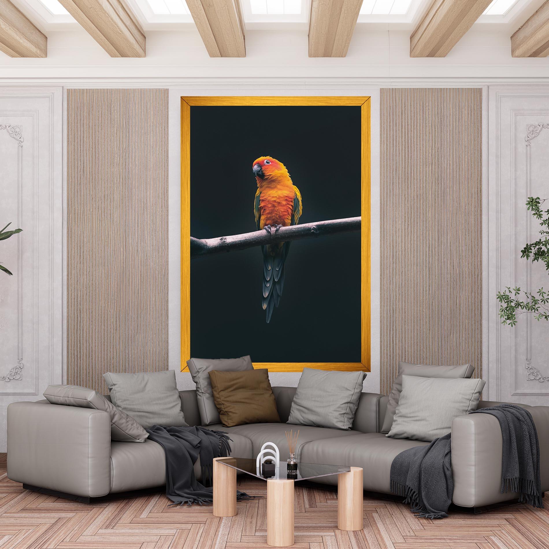 Leinwandbild Fire Parrot mockup 6