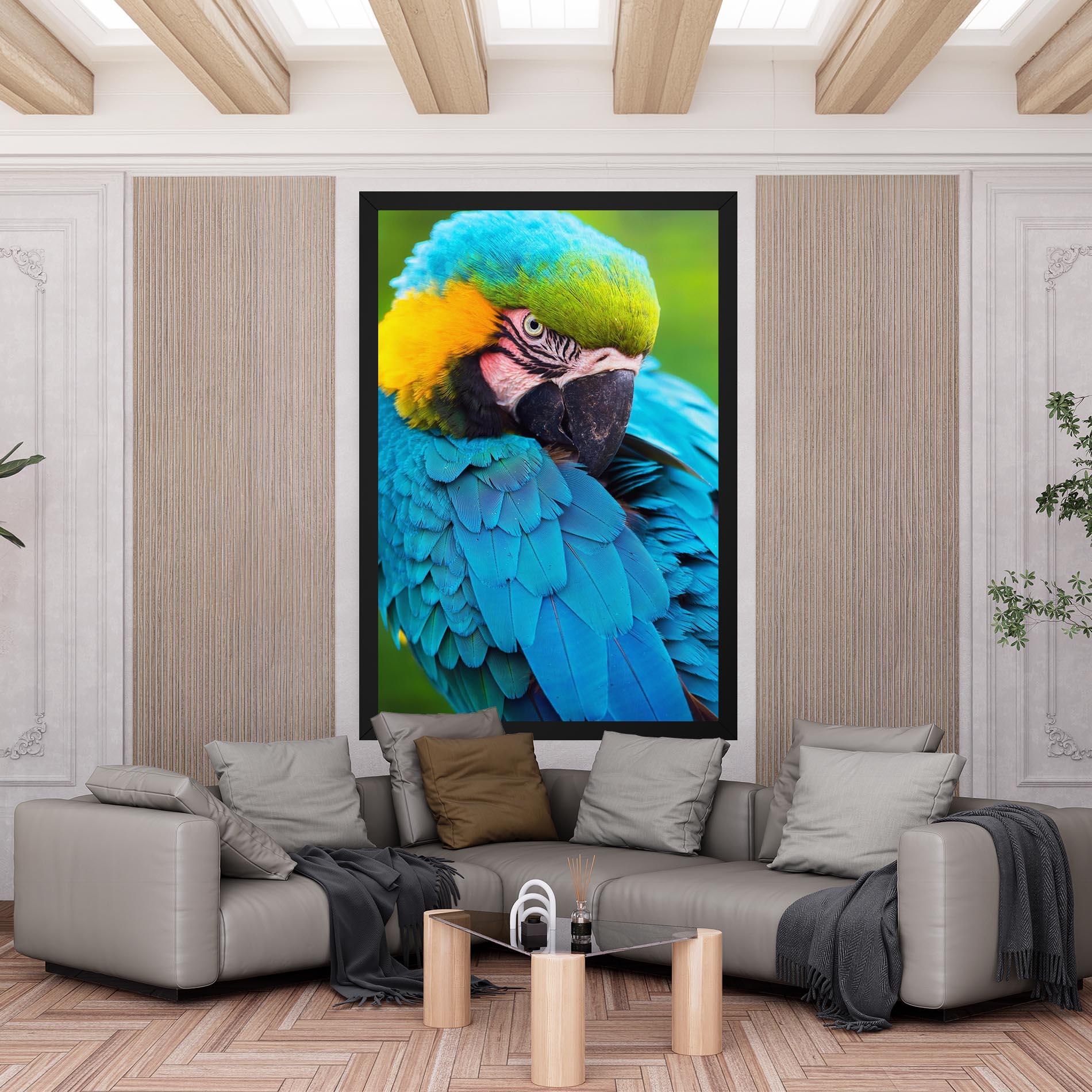 Leinwandbild Blue Parrot mockup 6