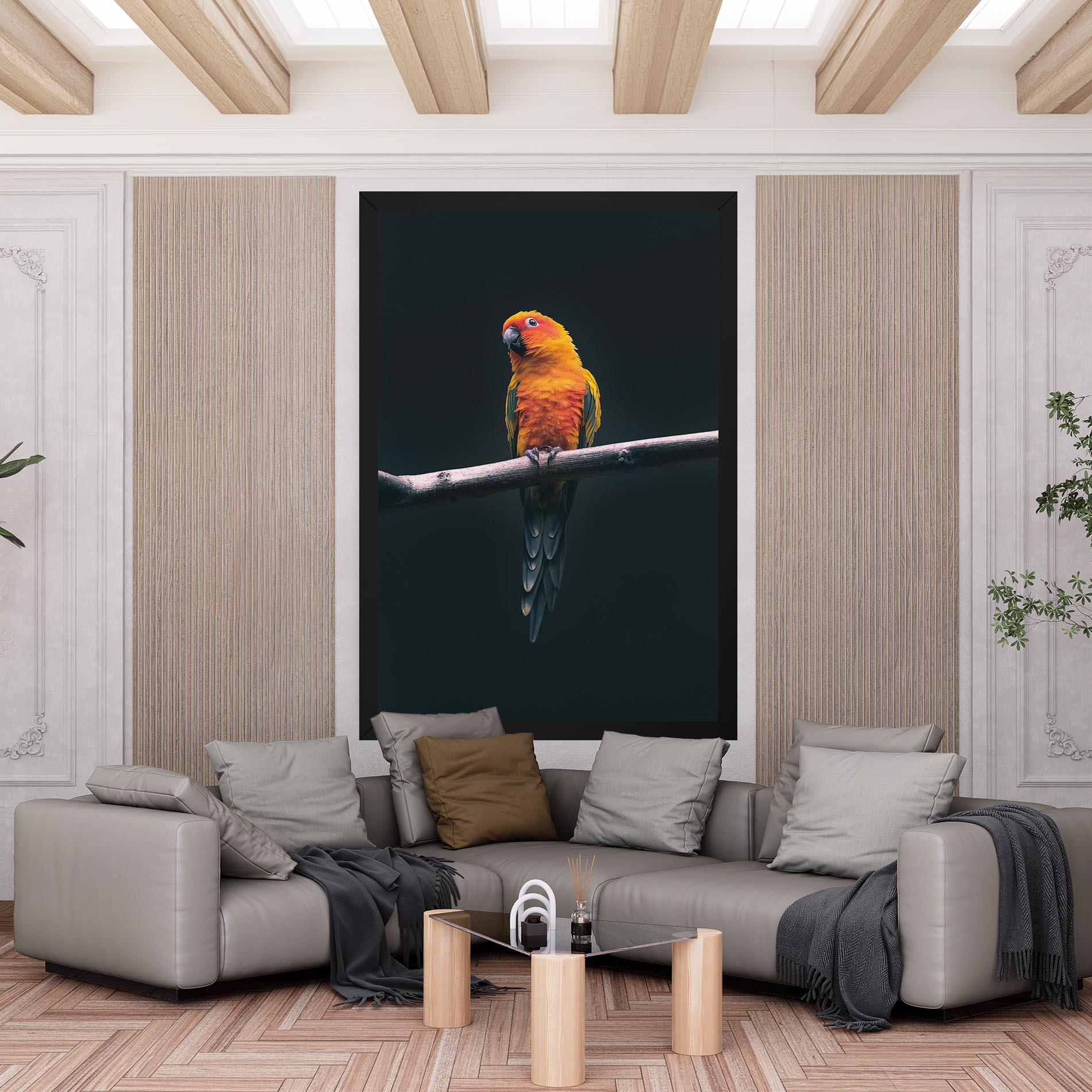 Leinwandbild Fire Parrot mockup 6