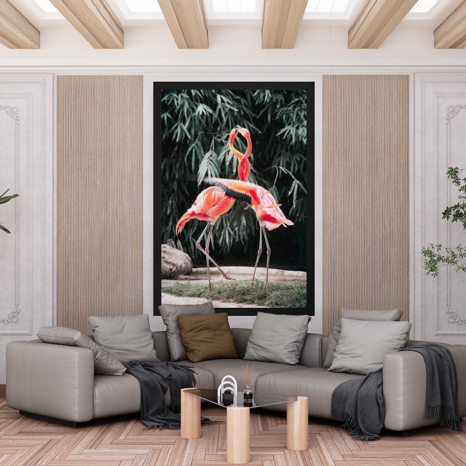 Leinwandbild Flamingo Love mockup 6