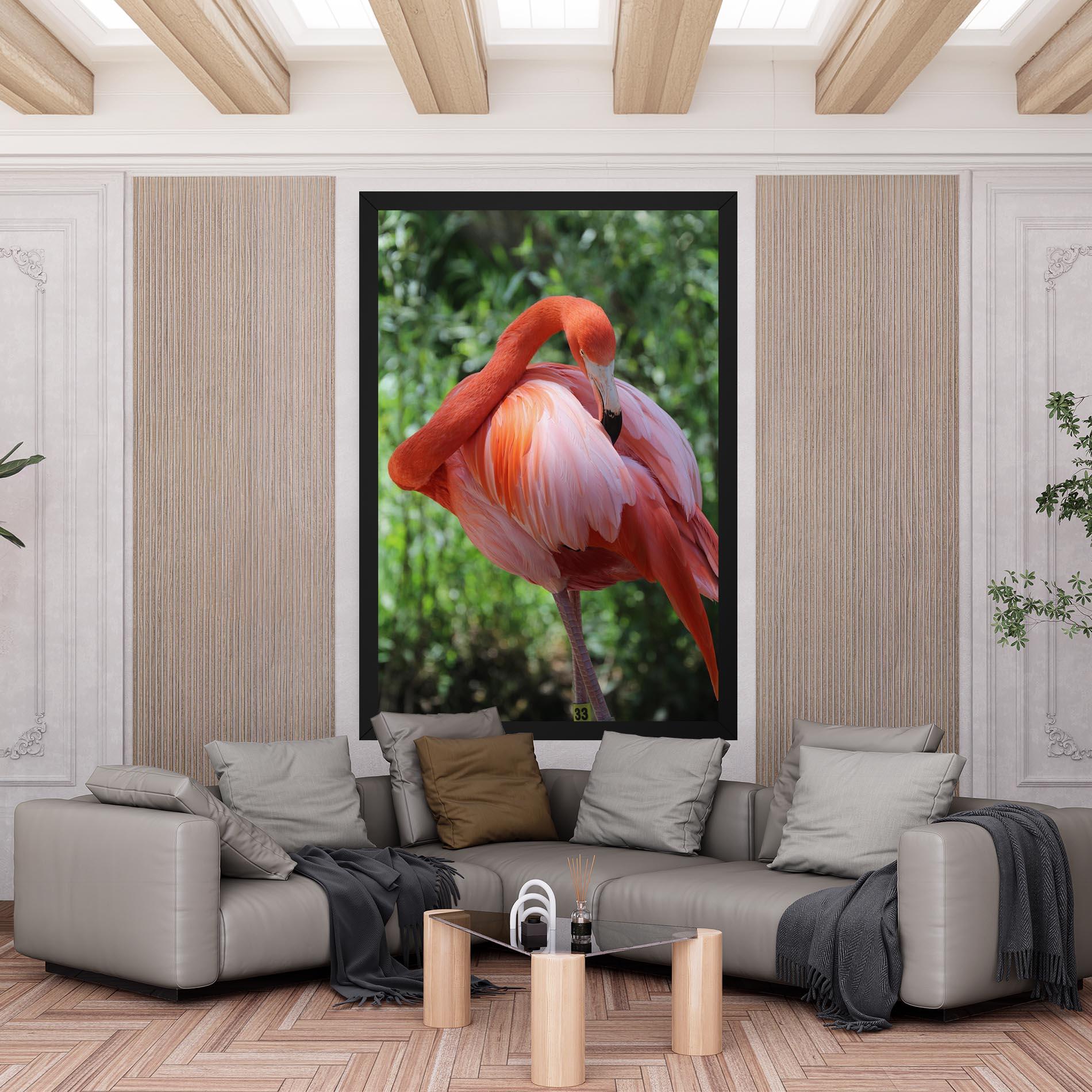 Leinwandbild Red Flamingo mockup 6