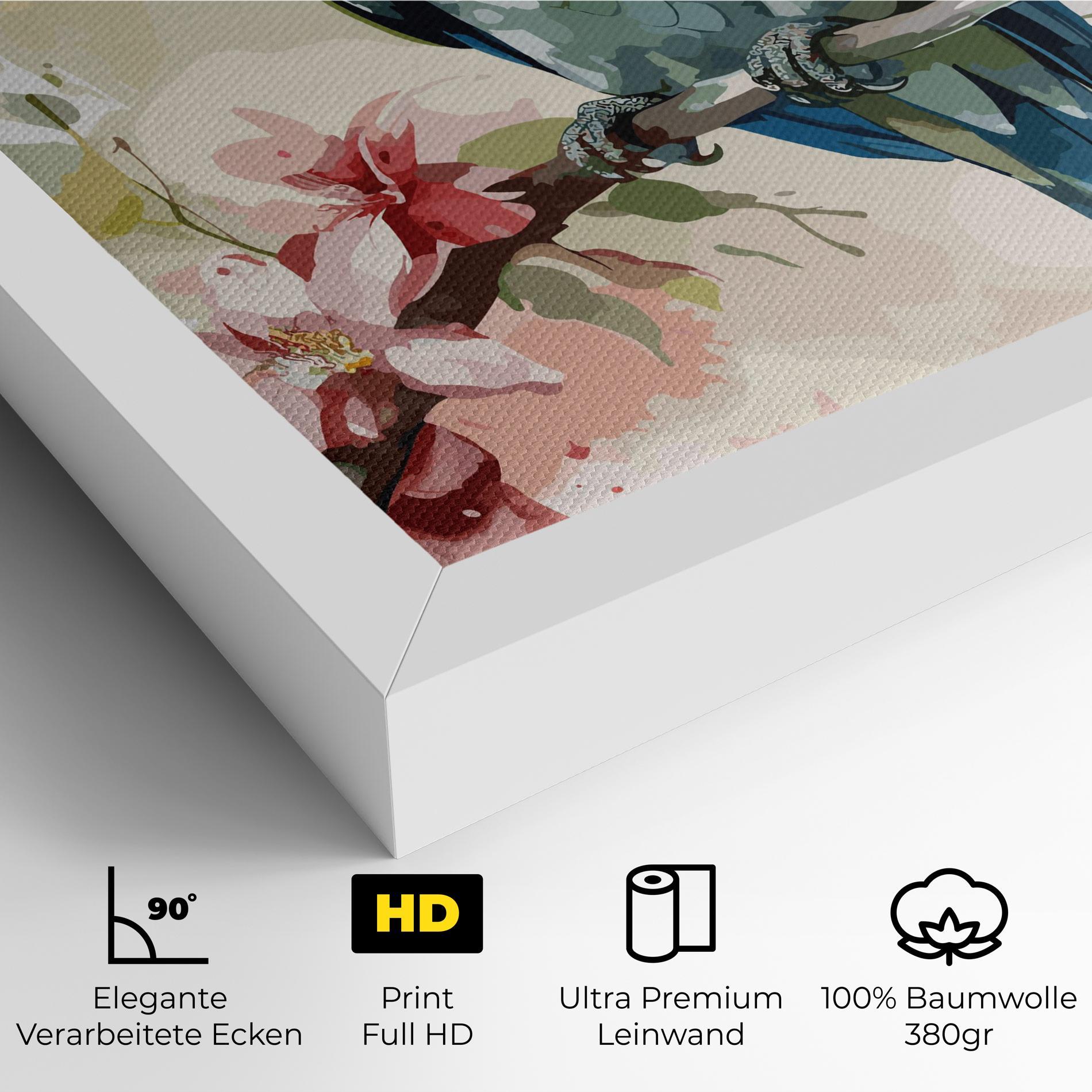 Leinwandbild Beautiful Parrot mockup 4