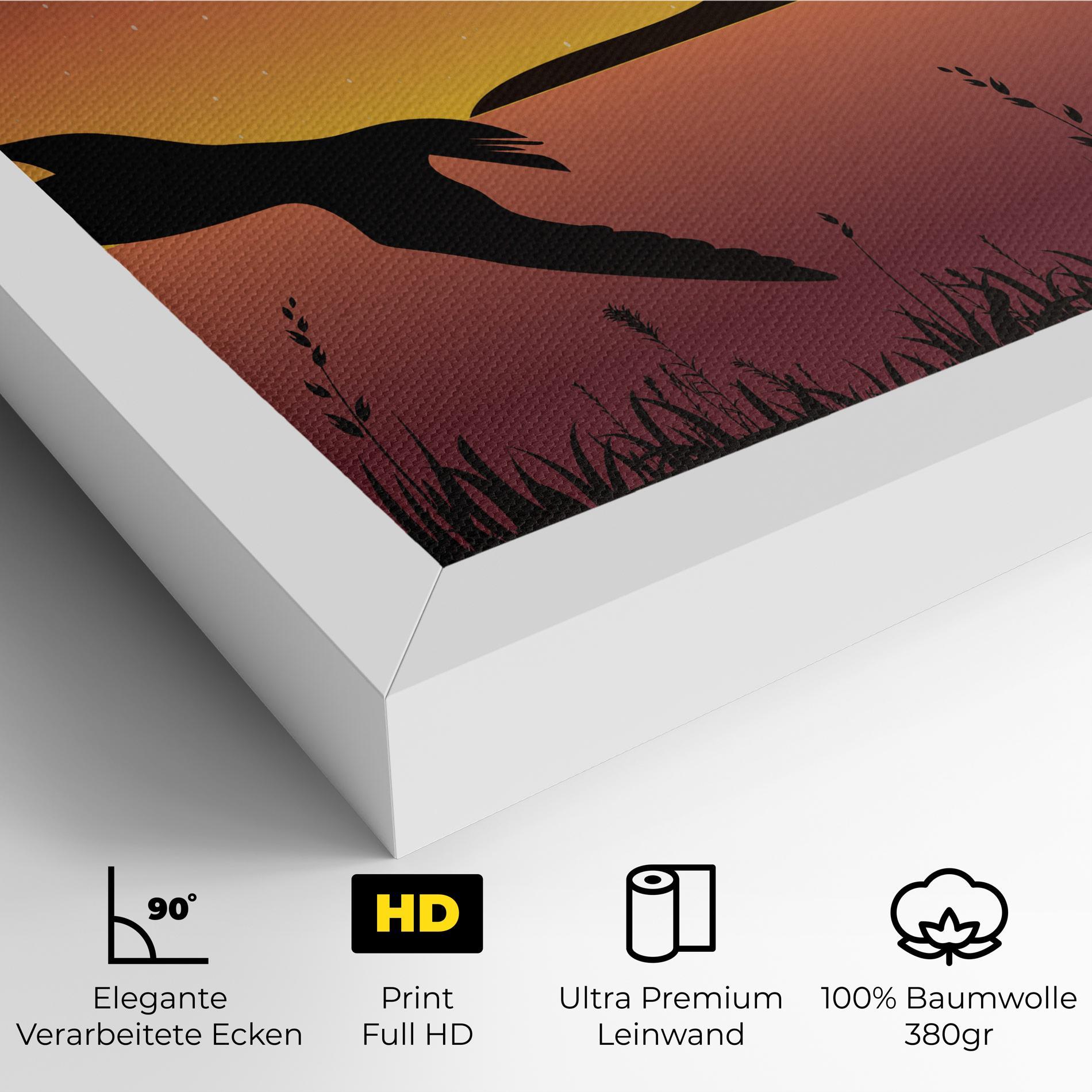 Leinwandbild Birds Fishing mockup 4