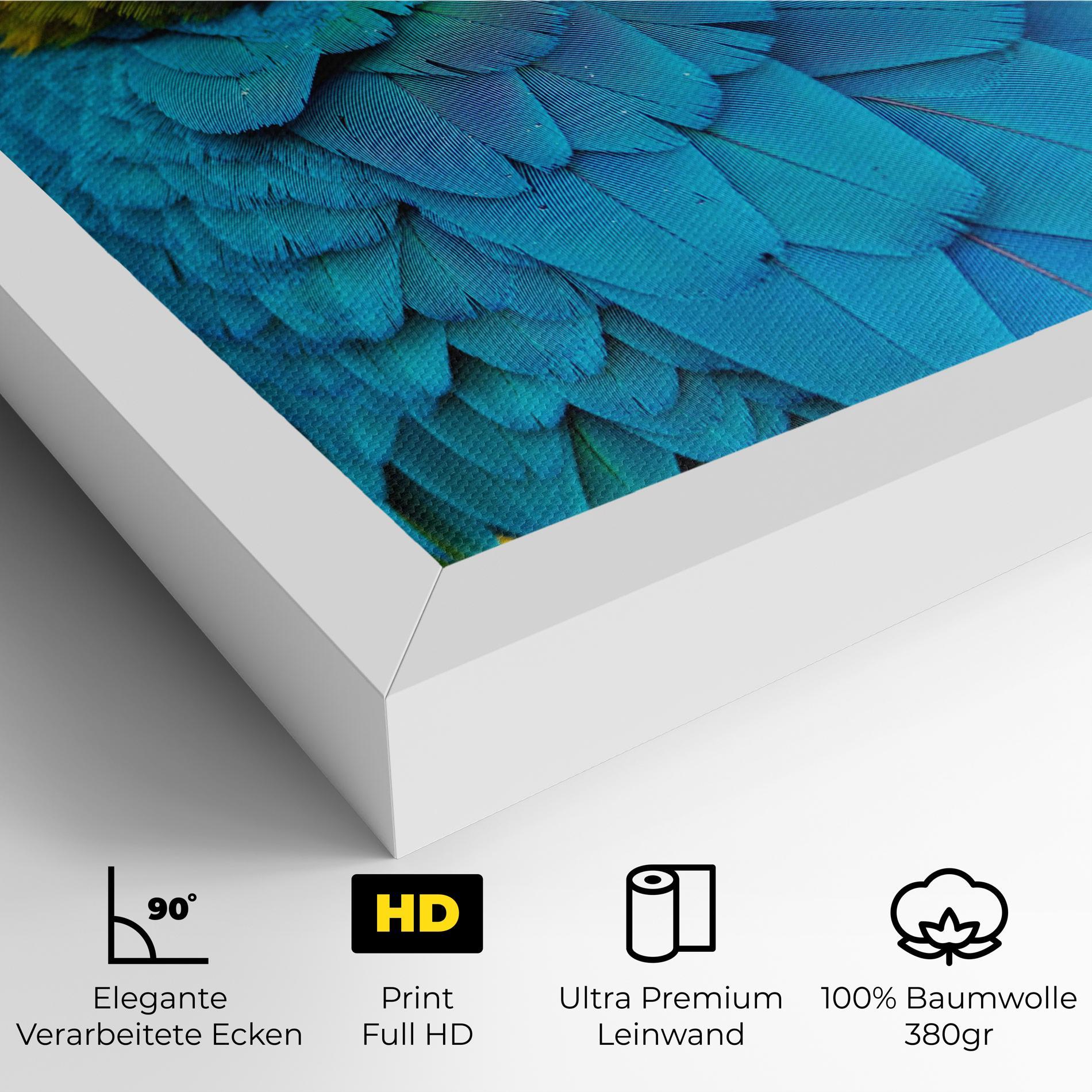 Leinwandbild Blue Parrot mockup 4