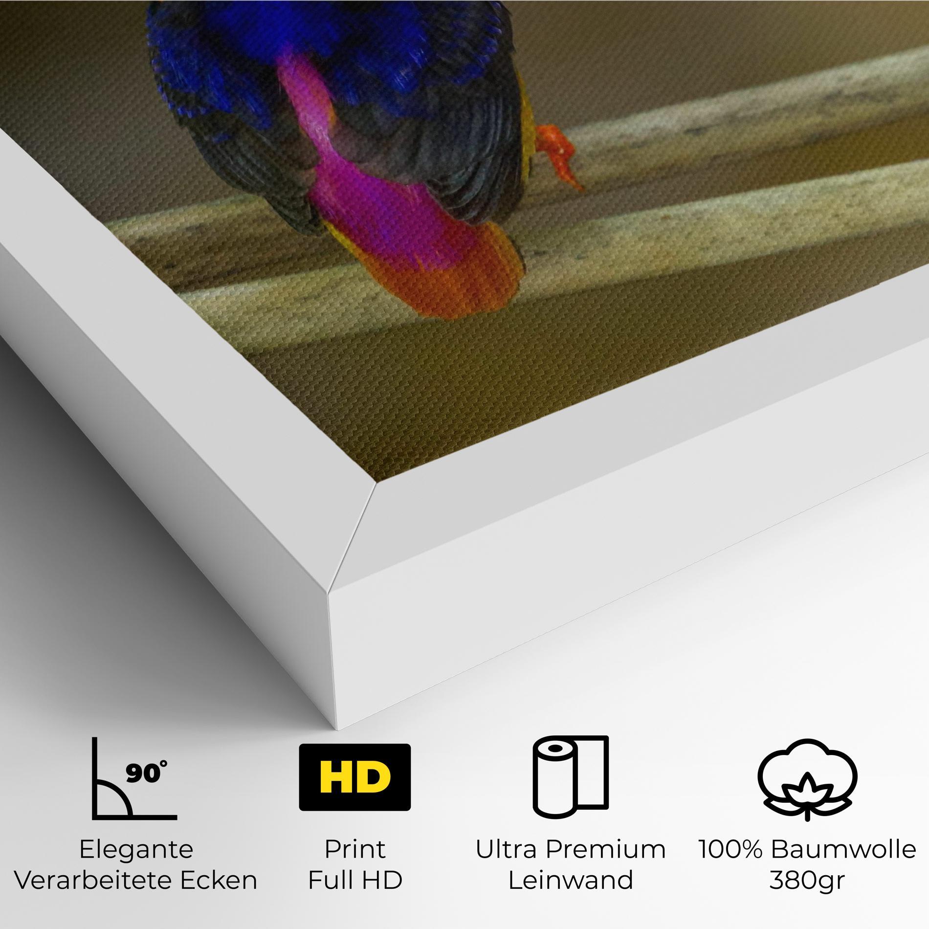 Leinwandbild Colorful Bird mockup 4