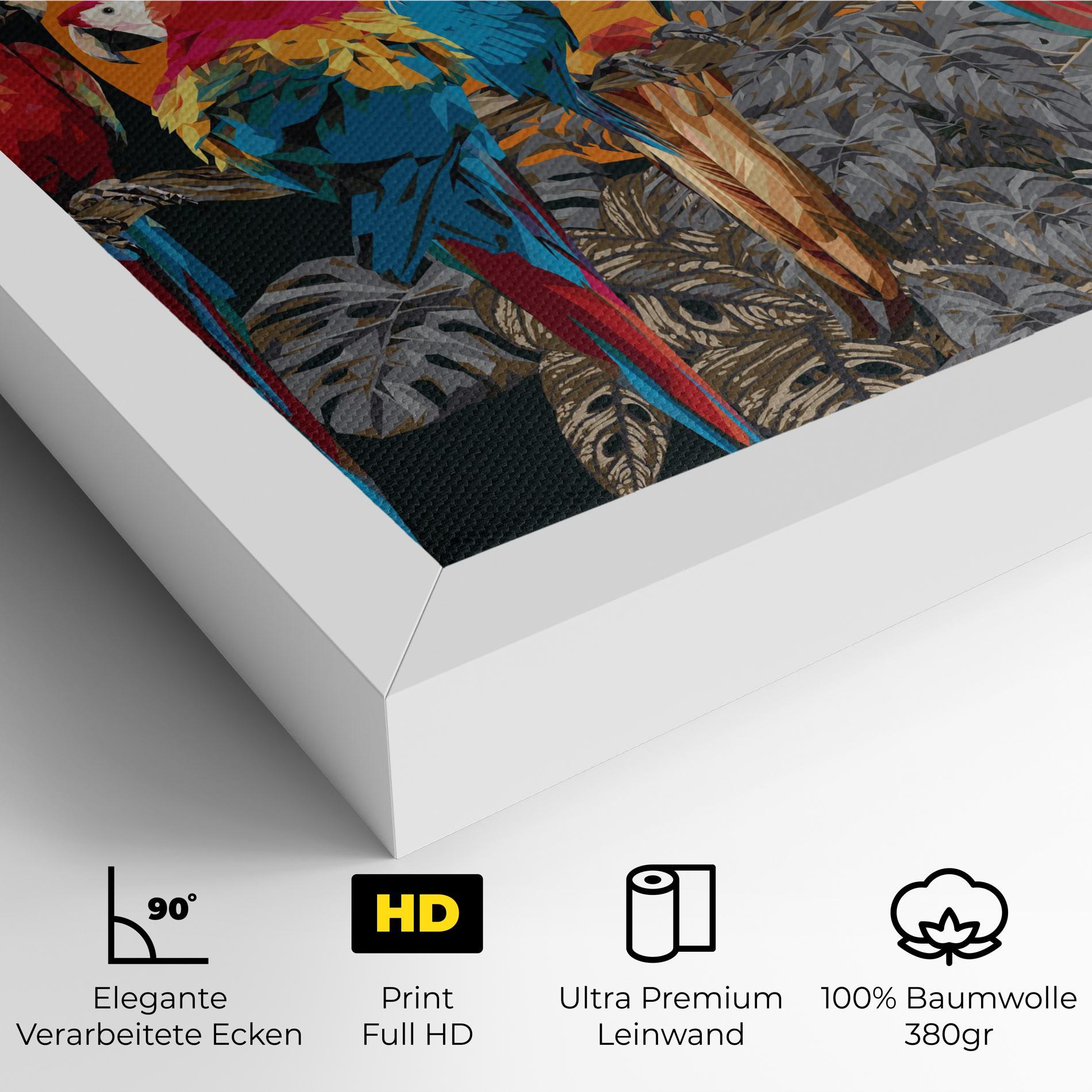 Leinwandbild Family Parrot mockup 4