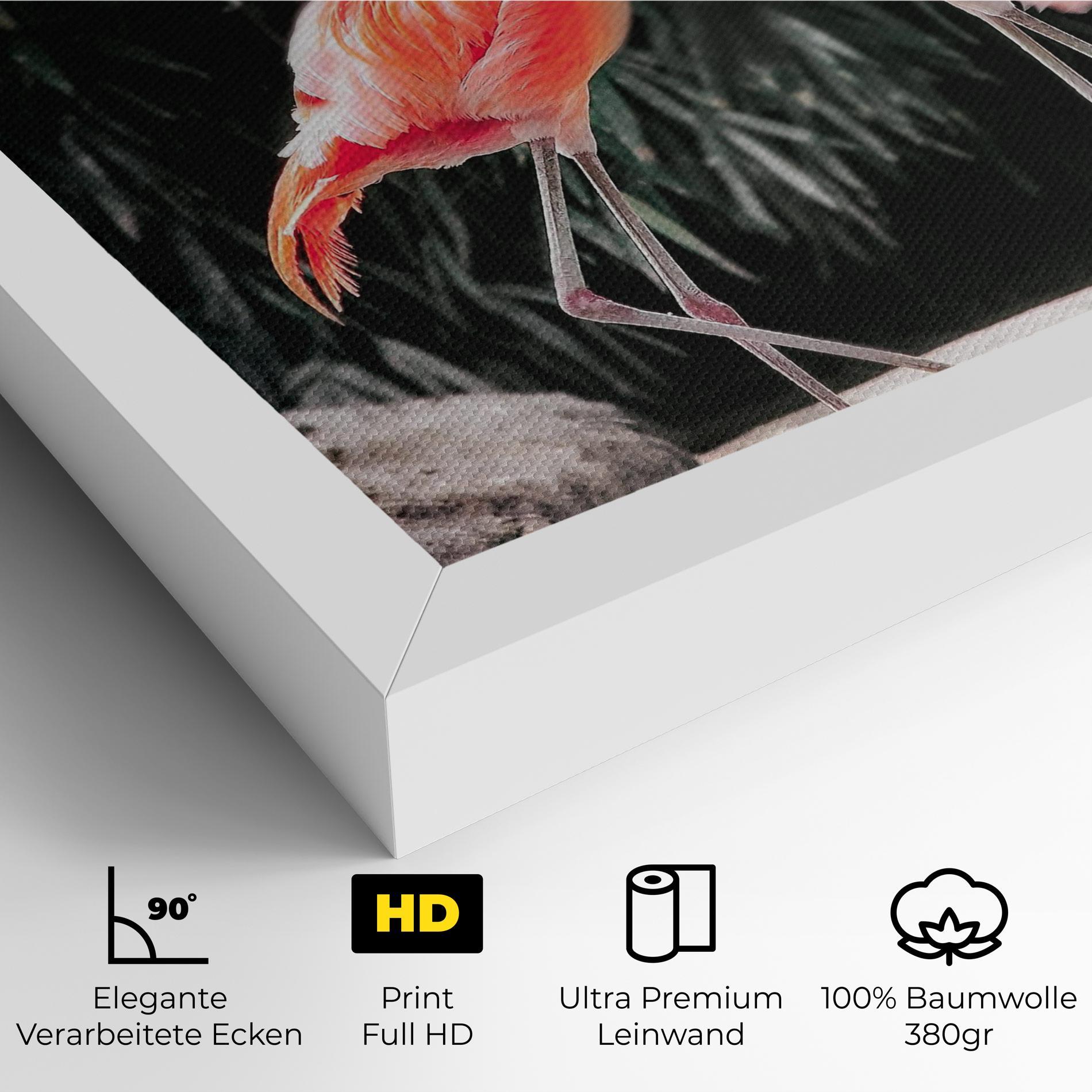 Leinwandbild Flamingo Love mockup 4