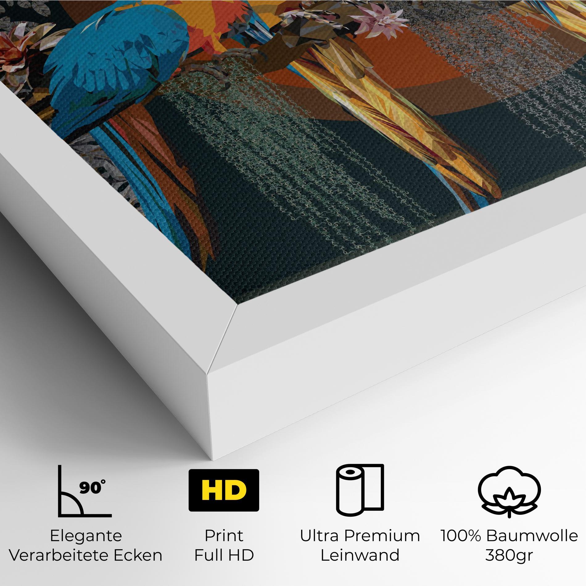 Leinwandbild Parrot Couples mockup 4