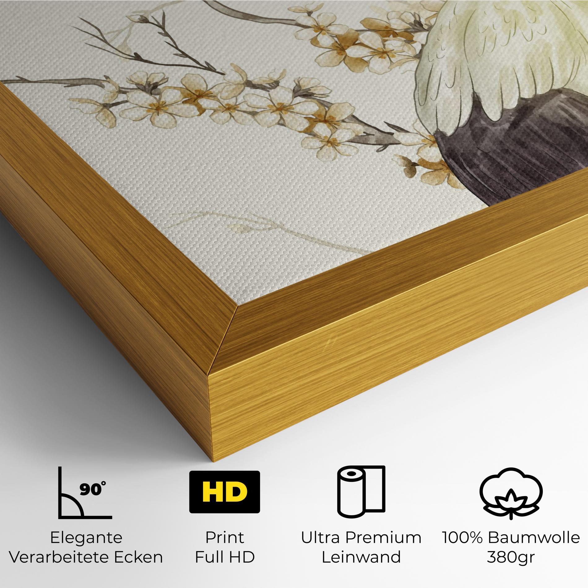 Leinwandbild Asian Bird mockup 4