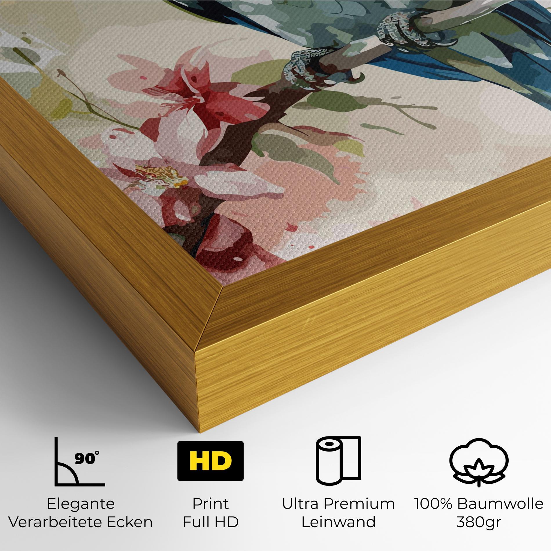 Leinwandbild Beautiful Parrot mockup 4