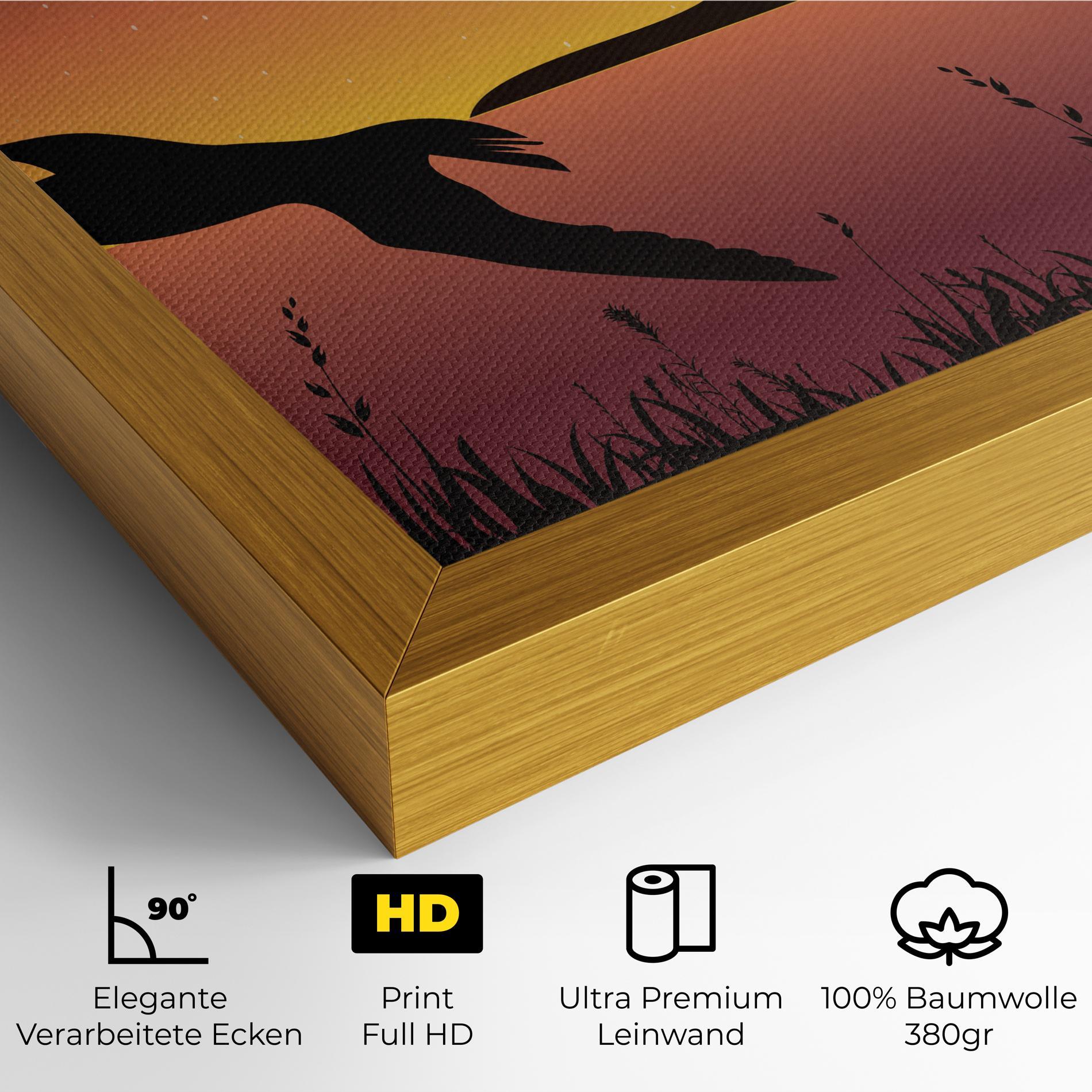 Leinwandbild Birds Fishing mockup 4