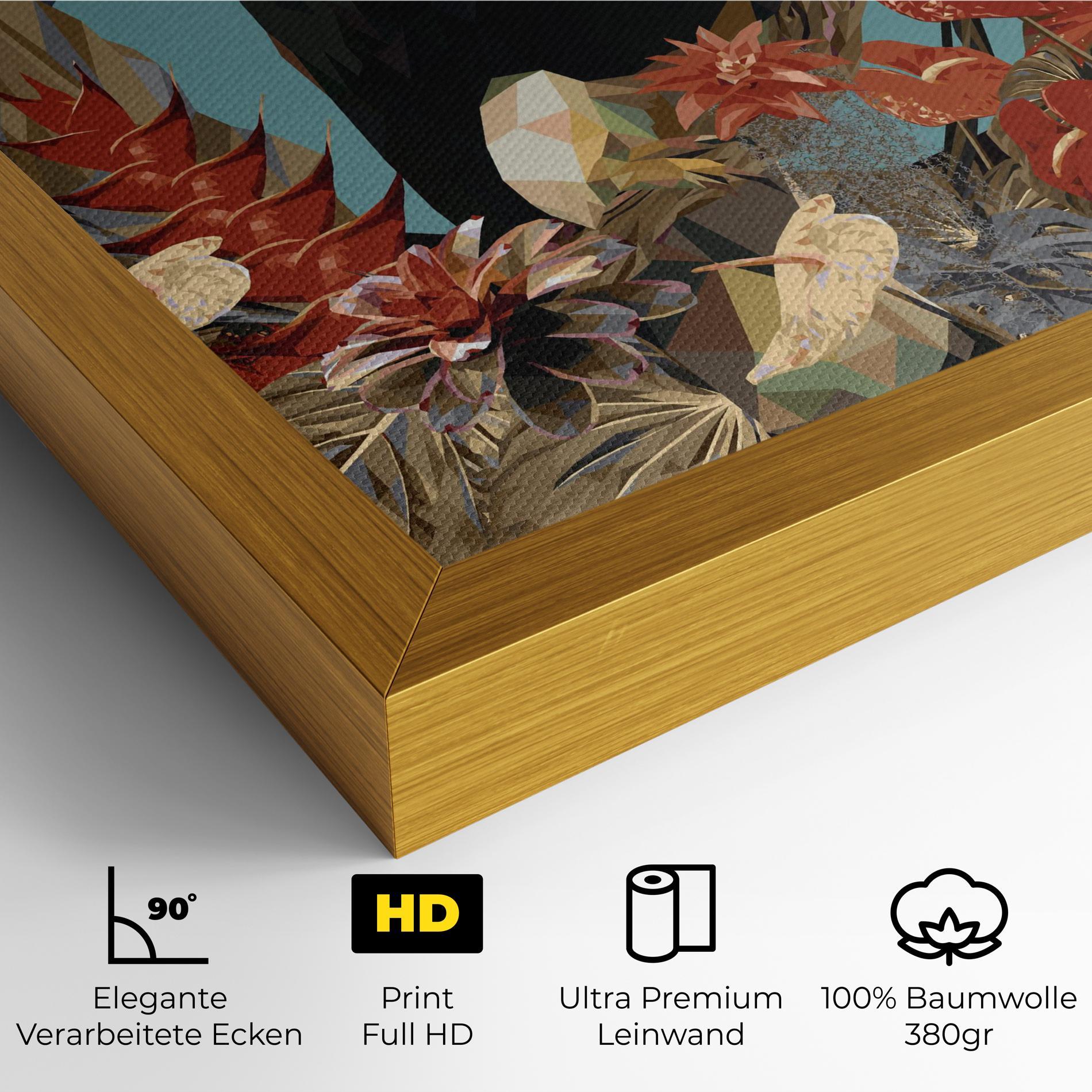 Leinwandbild Black Interesting Bird mockup 4