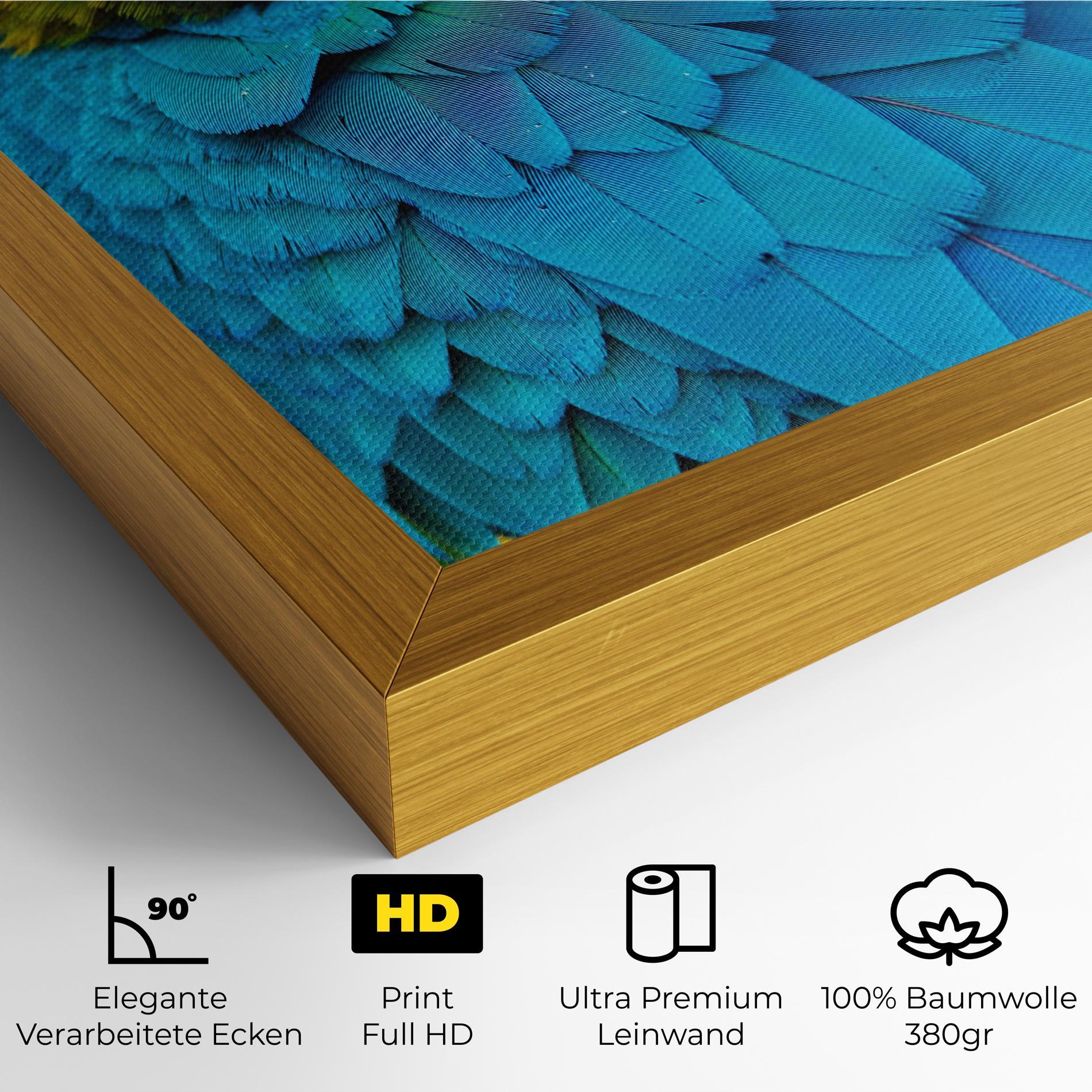 Leinwandbild Blue Parrot mockup 4
