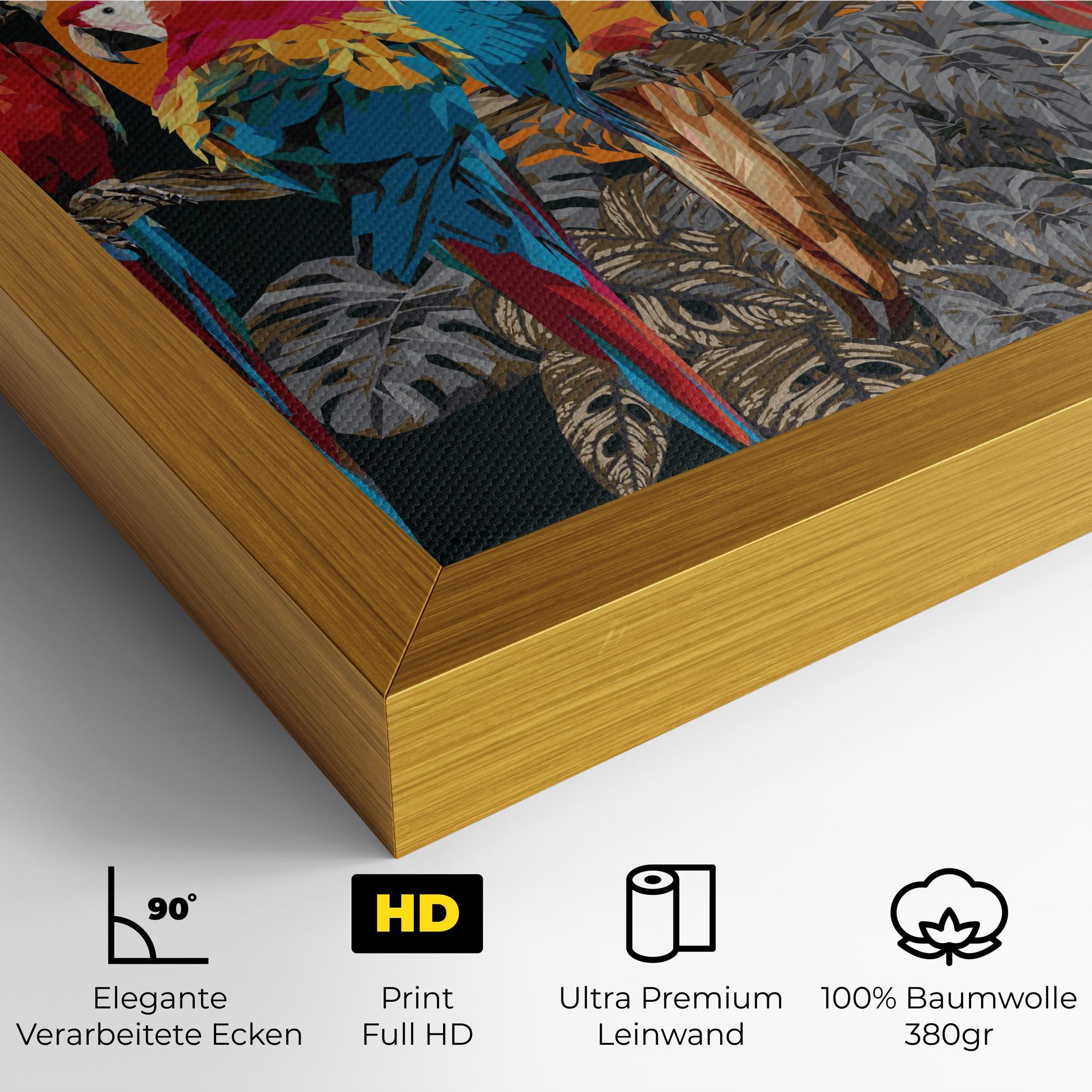 Leinwandbild Family Parrot mockup 4