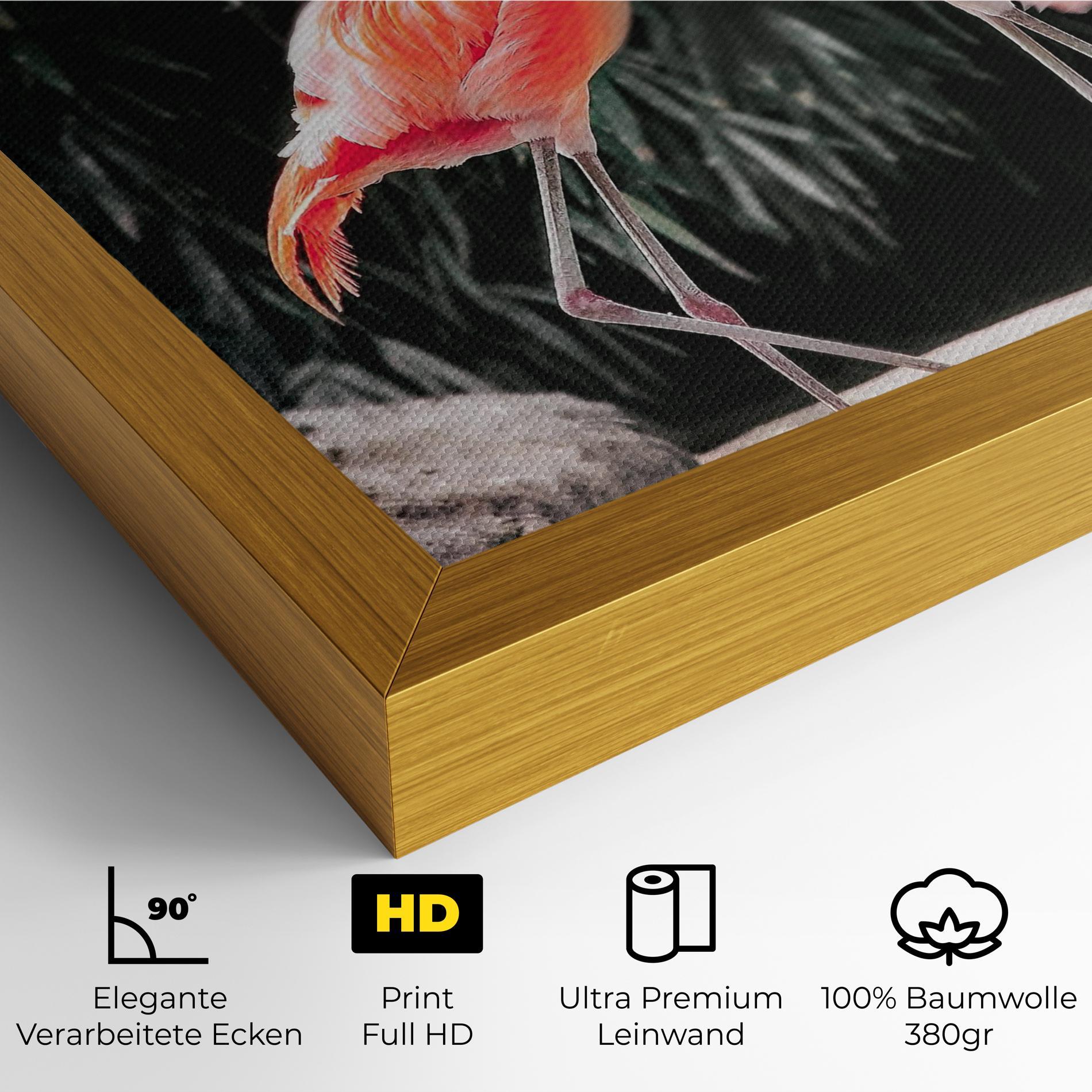 Leinwandbild Flamingo Love mockup 4