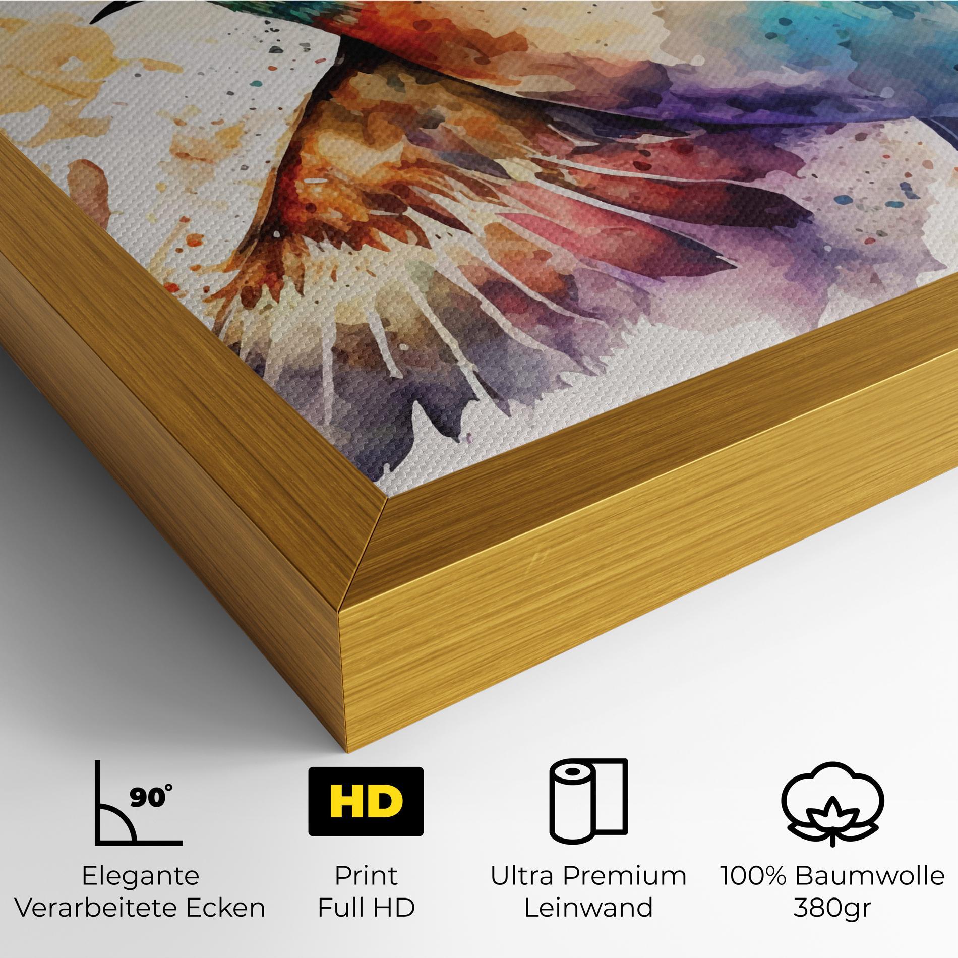 Leinwandbild Painted Wings Bird mockup 4