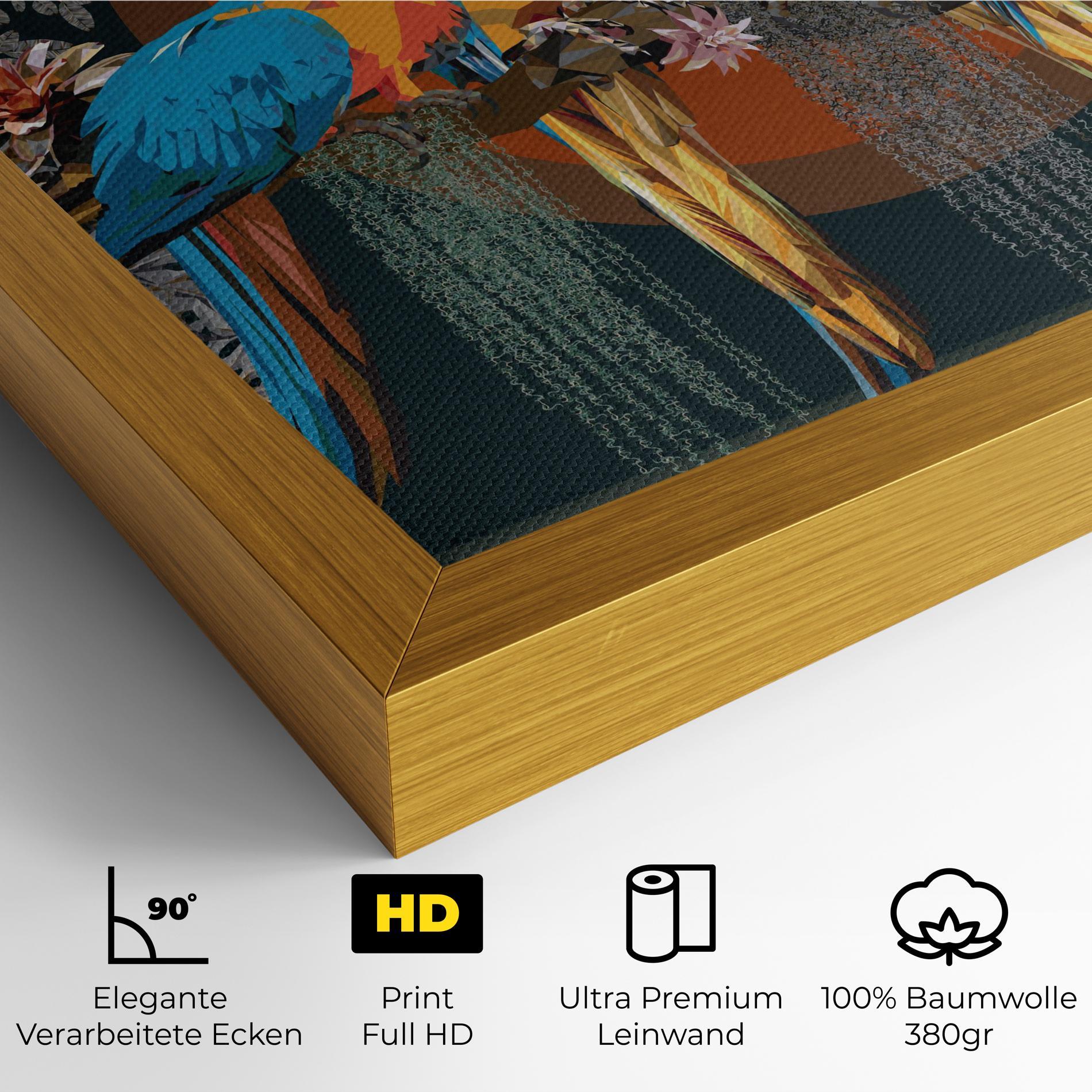 Leinwandbild Parrot Couples mockup 4