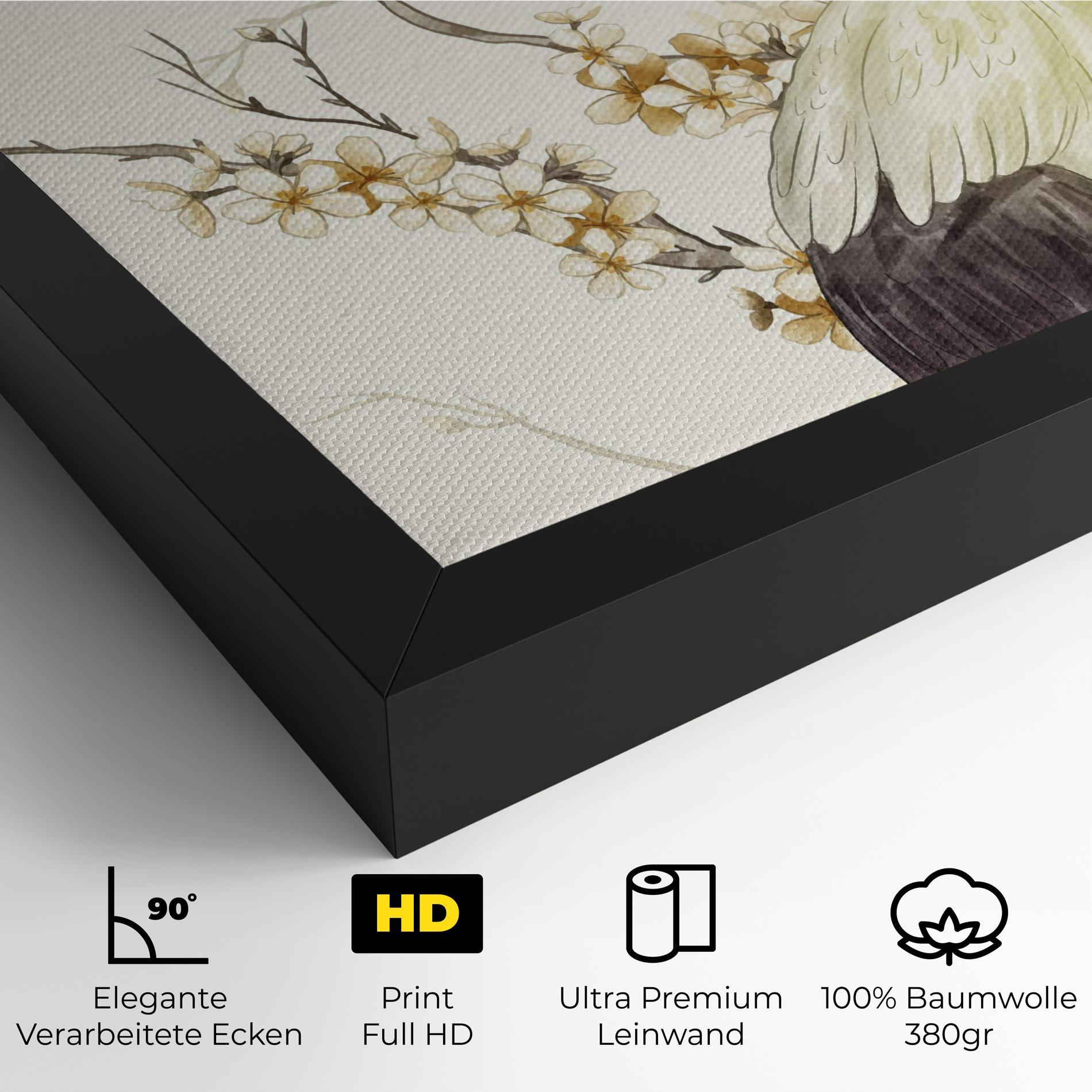 Leinwandbild Asian Bird mockup 4