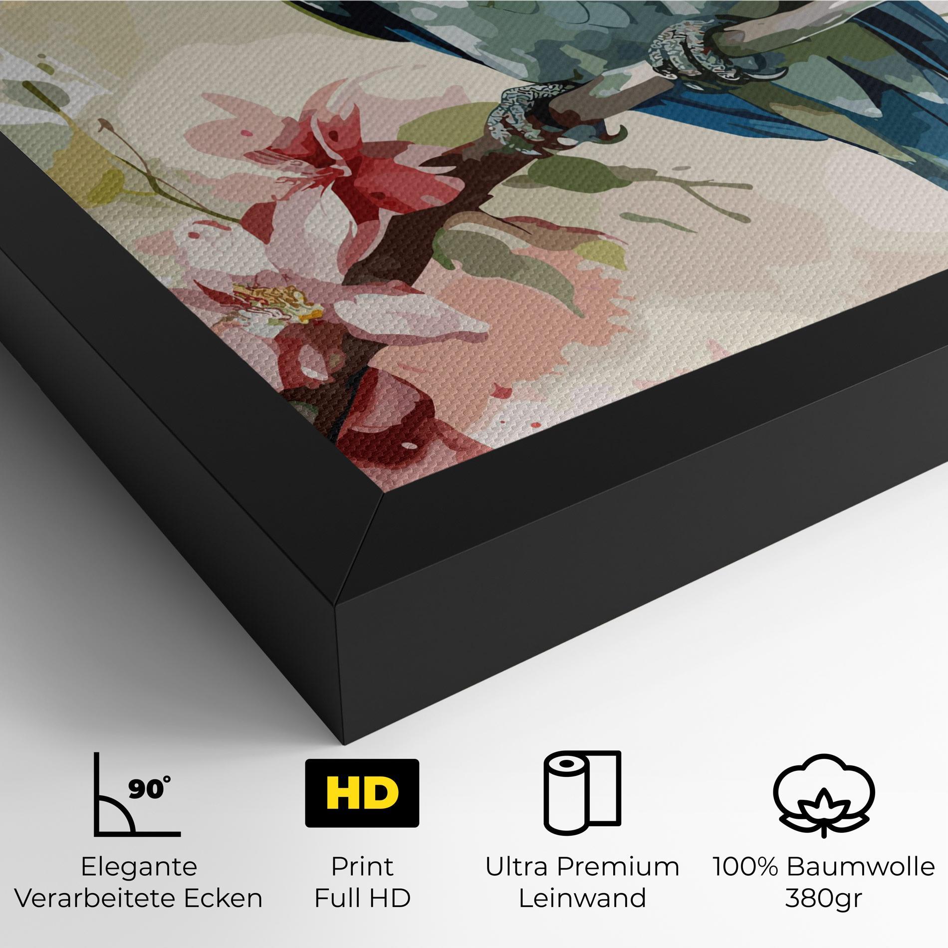 Leinwandbild Beautiful Parrot mockup 4