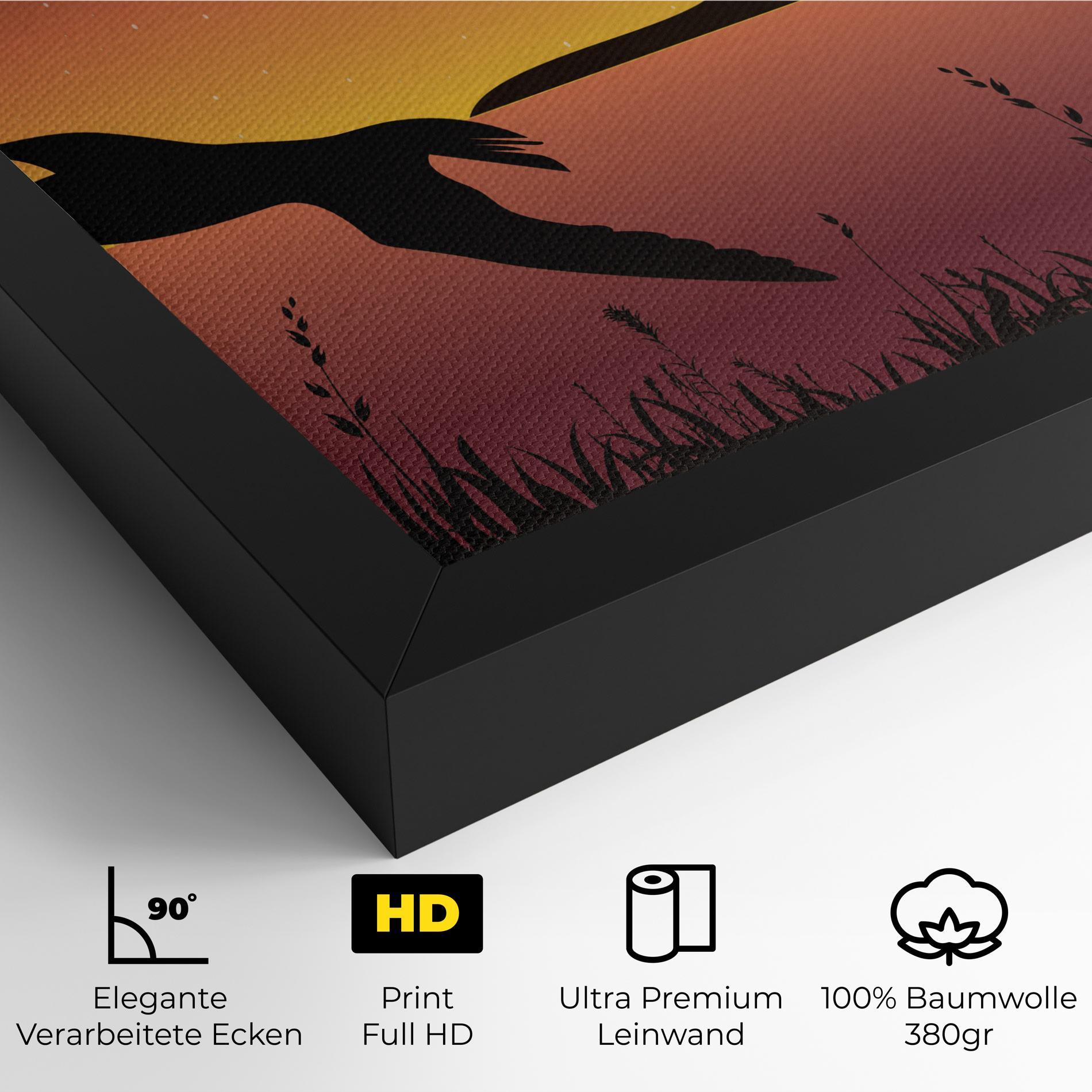 Leinwandbild Birds Fishing mockup 4