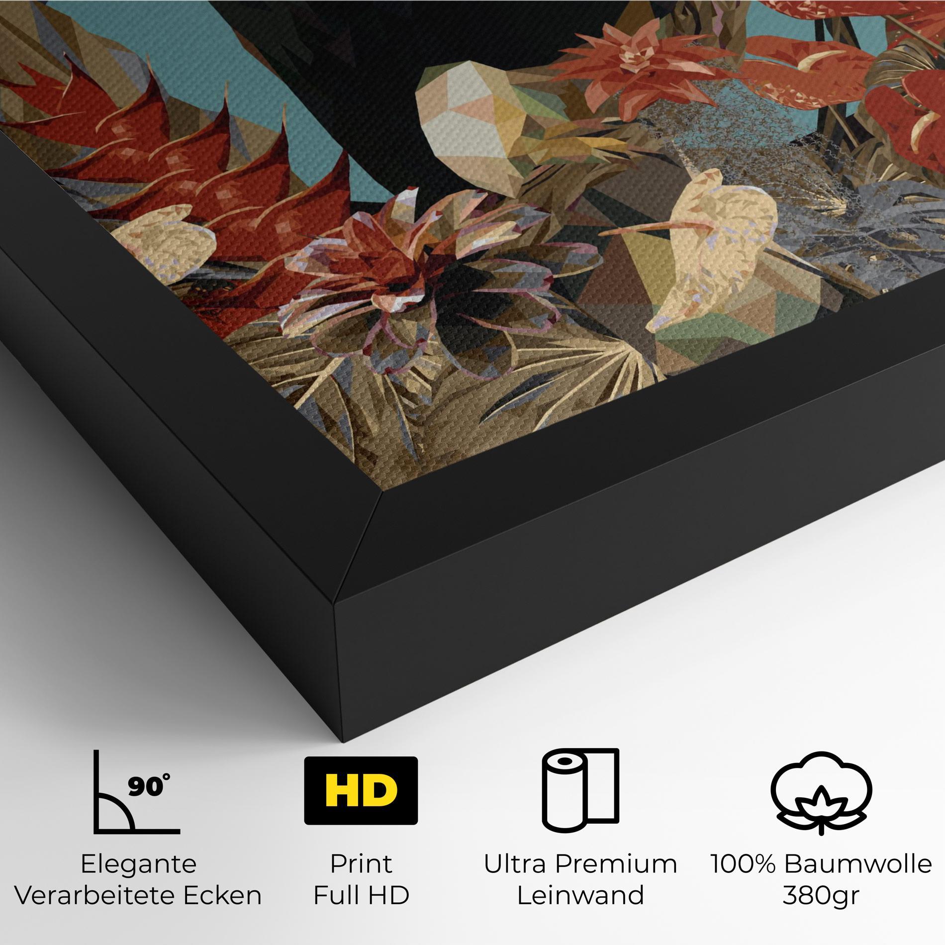 Leinwandbild Black Interesting Bird mockup 4