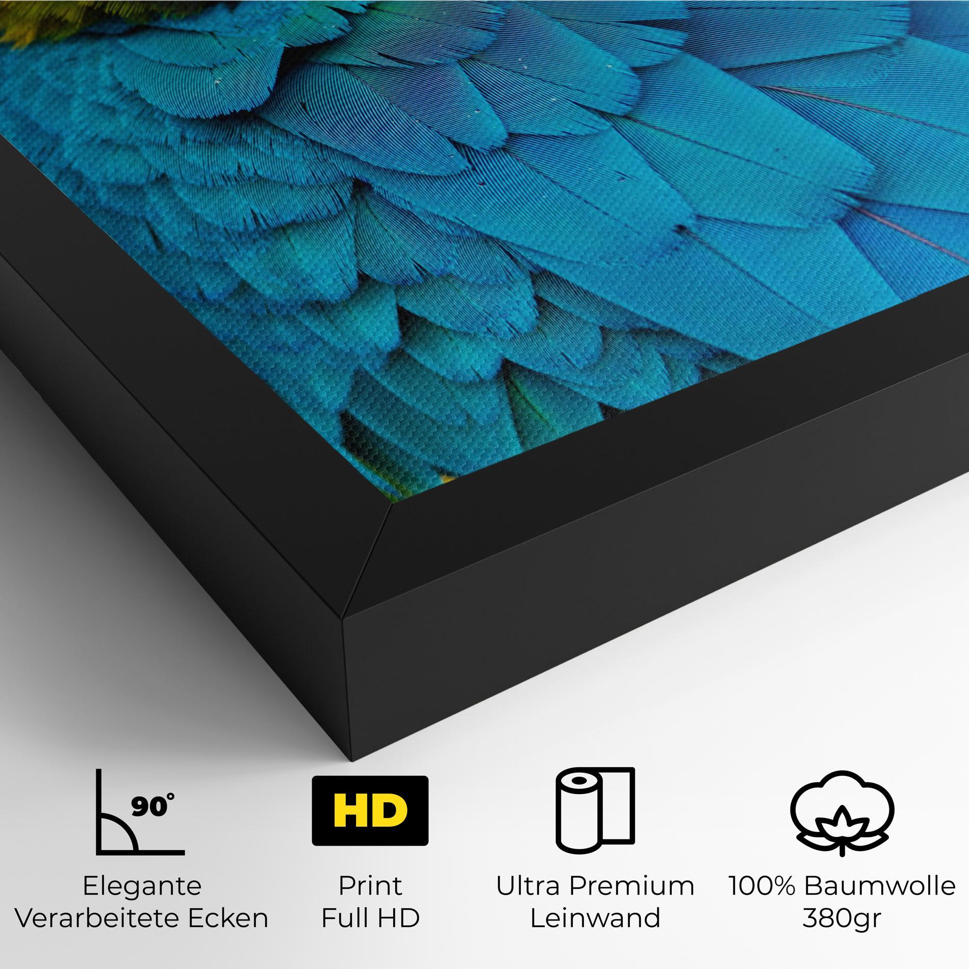 Leinwandbild Blue Parrot mockup 4