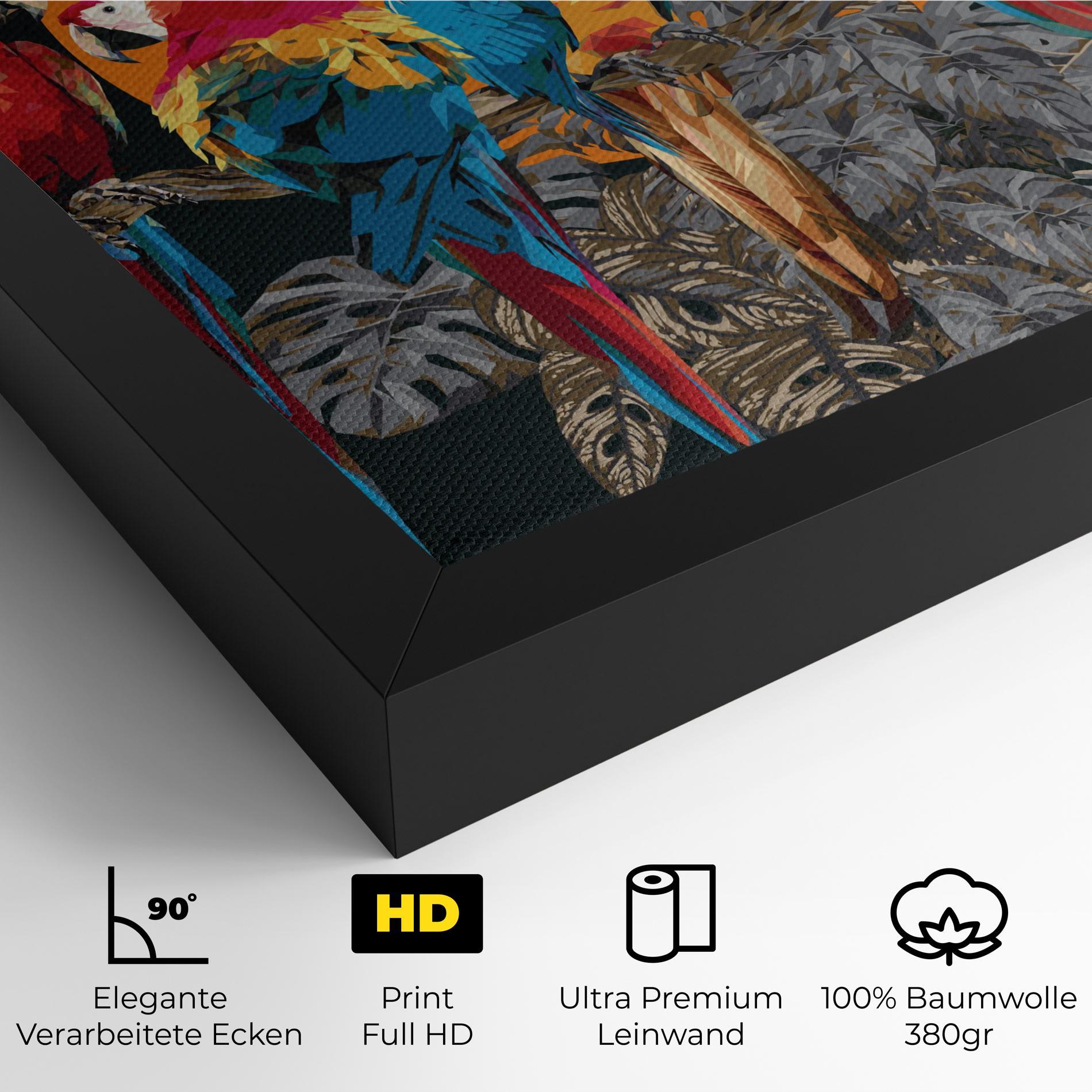 Leinwandbild Family Parrot mockup 4