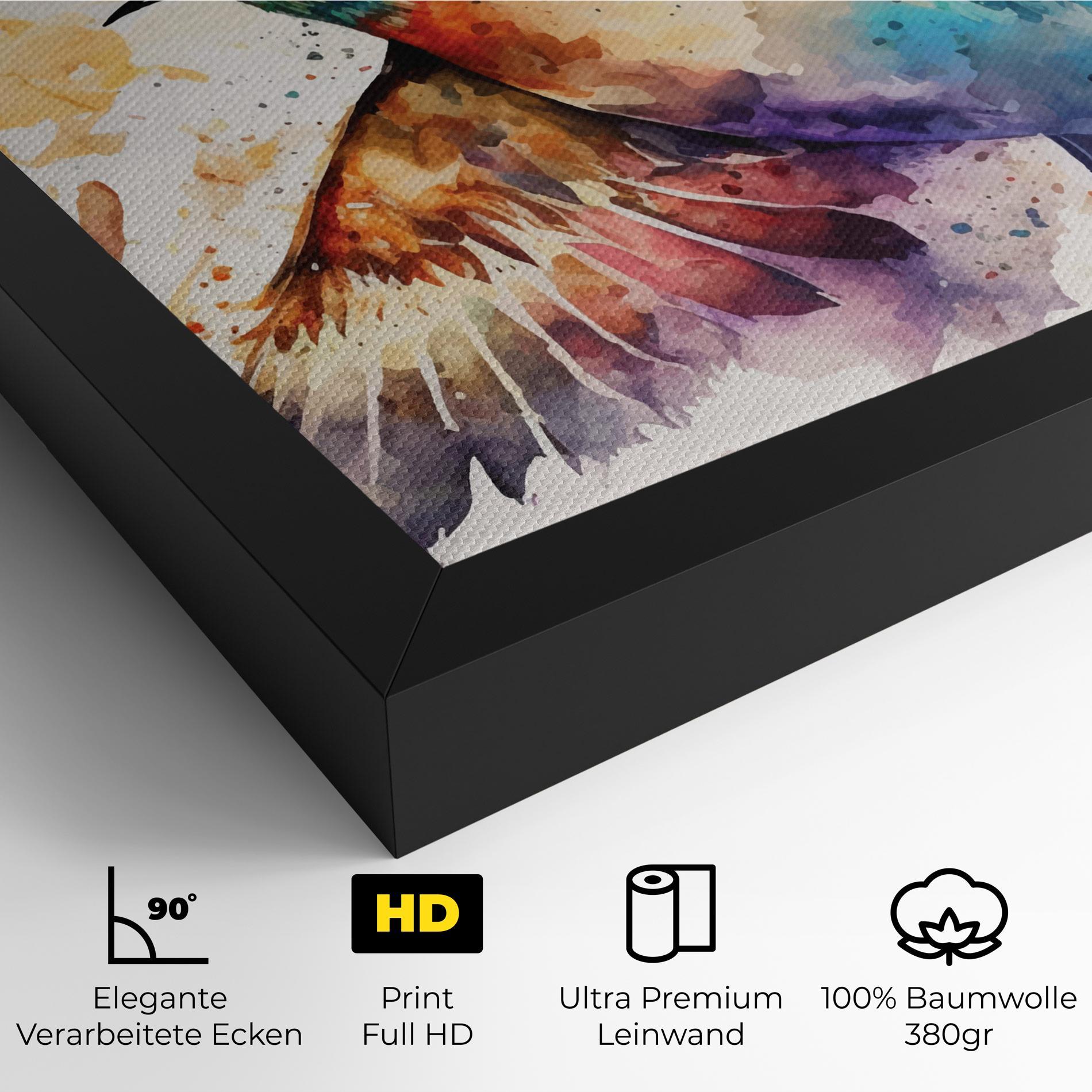 Leinwandbild Painted Wings Bird mockup 4